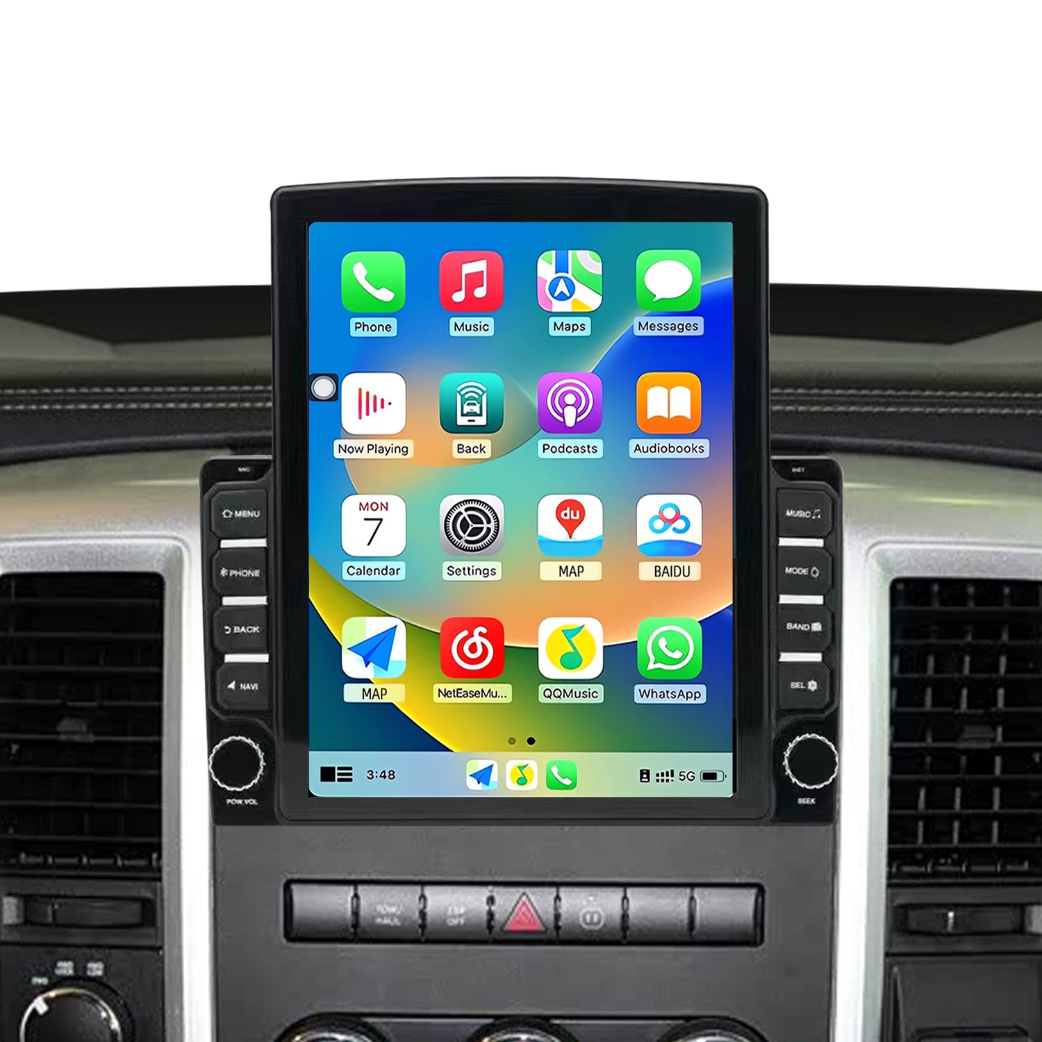 ZHNN 9.7 Inch Android 13 Car Radio Compatible with Dodge RAM 1500 2500 3500 2009-2012/ Jeep Wrangler JK 2007-2018, 2+64G Car Stereo with Wireless CarPlay Android Auto/WiFi/GPS/Backup Camera