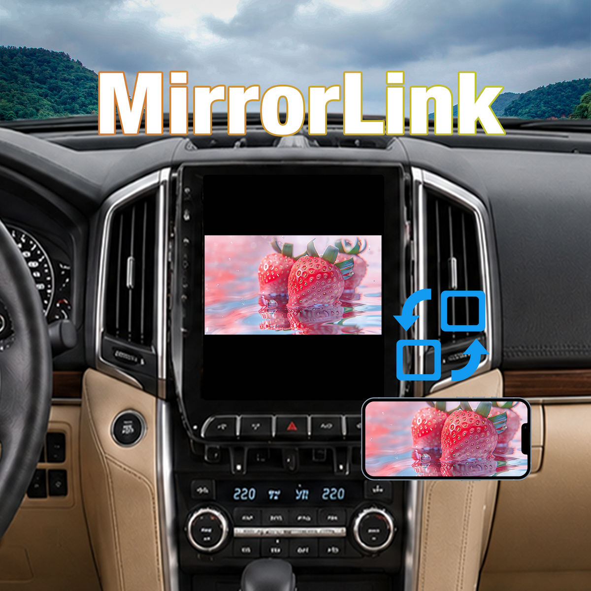 Android Car Stereo for Toyota Land Cruiser 2016-2020, 8-Core 8G+128G Touchscreen Head Unit, Wireless CarPlay & Android Auto, GPS Navigation, Bluetooth Audio, Built-in DSP Multimedia Player