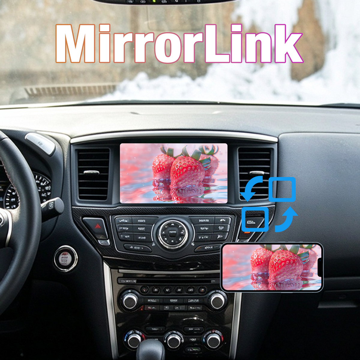 Android Car Radio for Nissan Pathfinder 2012-2020, Wireless CarPlay & Android Auto Stereo Receiver, Built-in GPS Navigation, Bluetooth, WiFi, FM Radio Multimedia Head Unit