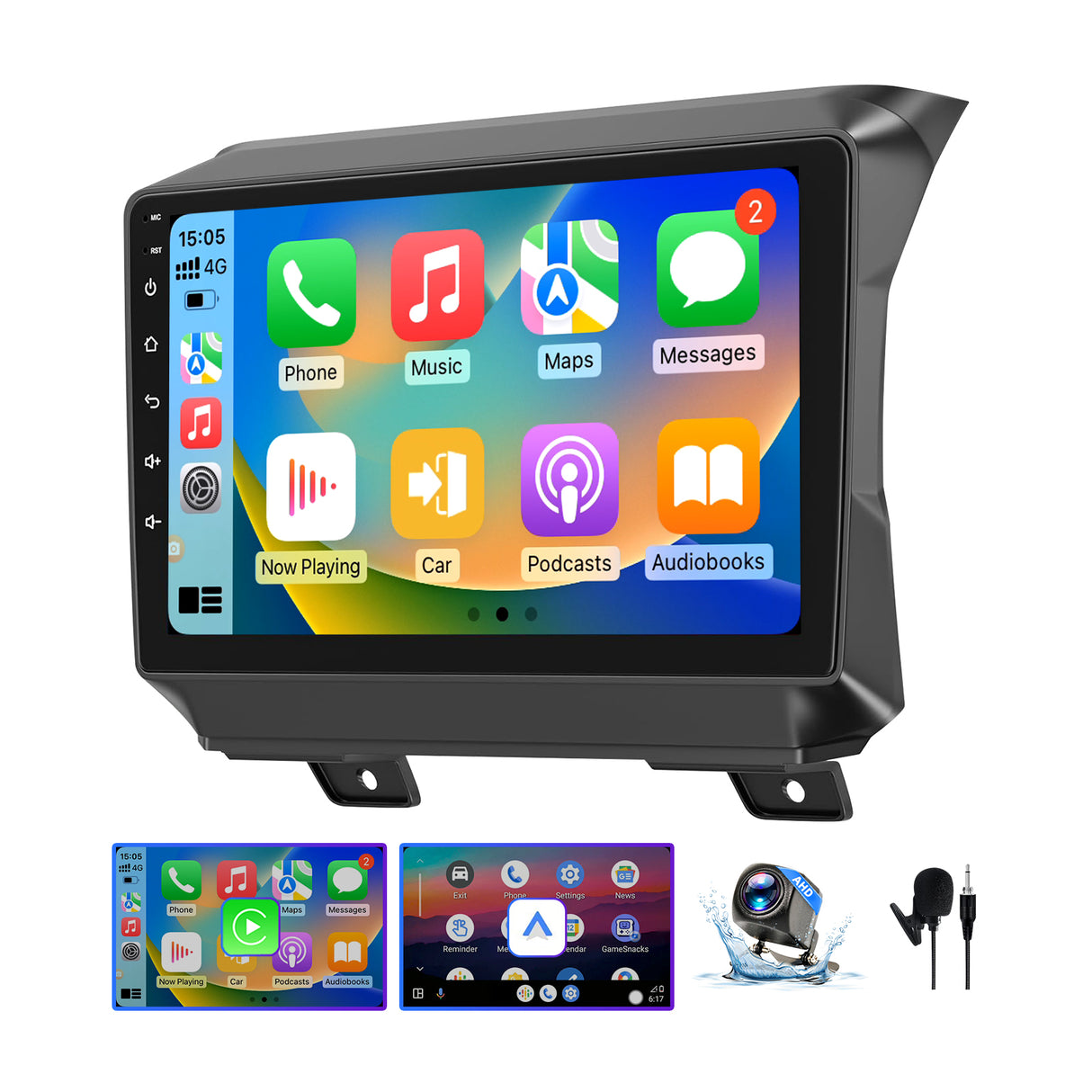 Android 13 Car Radio Stereo Compatible with Jeep Wrangler JL 2018-2021/Gladiator JT 2020 2021, 9 Inch Car Radio with CarPlay &Android Auto GPS Navigation SWC Backup Camera (2G+64G)