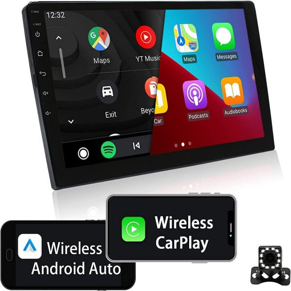 Renew ZHNN 10.1 Inch Double Din Touch Screen Carplay Radio