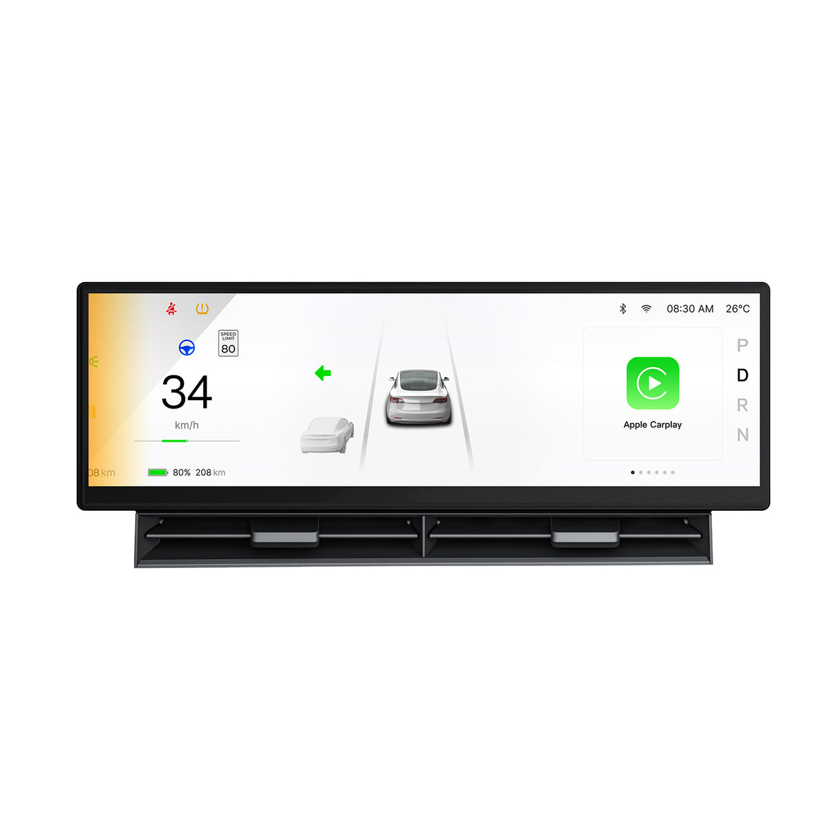 ZHNN 10.88 Inch Head Up Display Compatible with Tesla Model 3 2017-2023 Model Y 2019-2024, Smart Dashboard Touch Screen Instrument Cluster Display with Wireless CarPlay/Android Auto/Camera/Air Vent