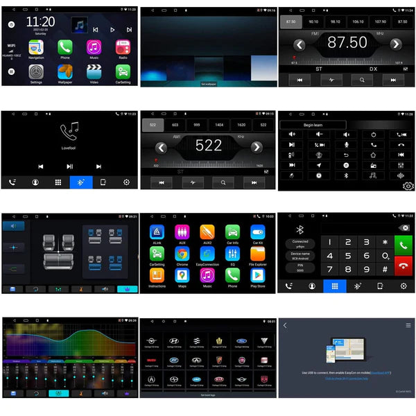 ZHNN 10.1 Inch Single Din Touch Screen Android 10 Car Stereo Radio