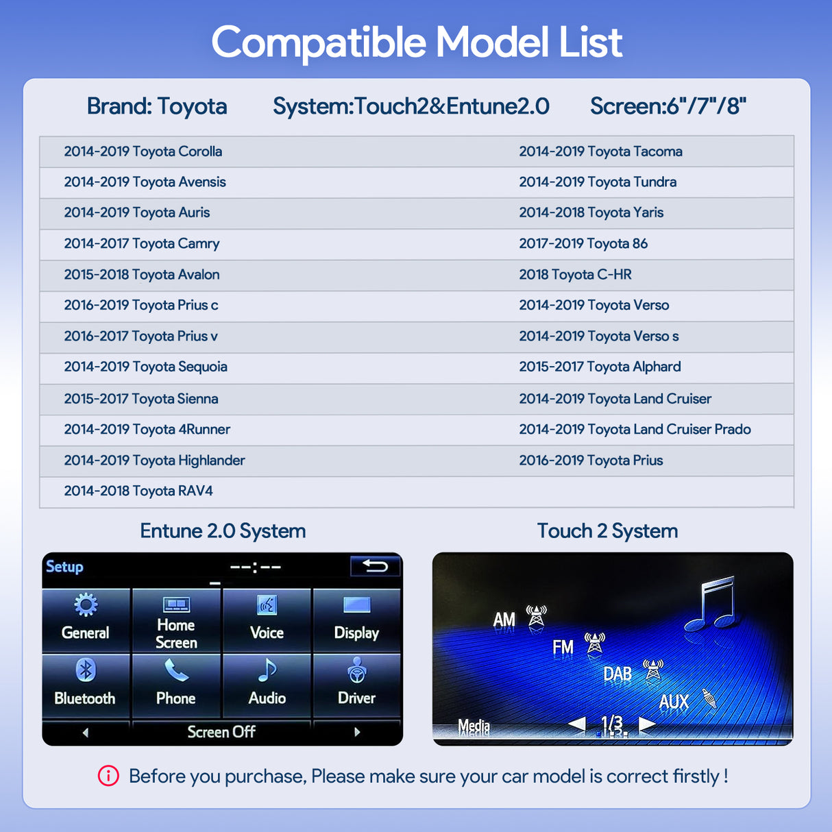 ZHNN Car Adapter Q1 for Toyota with Entune2.0 2014-2019
