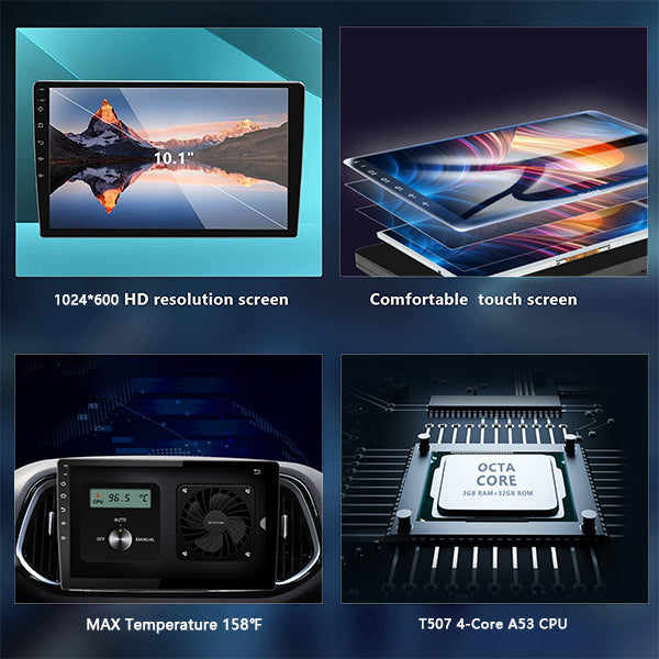 Renew ZHNN 10'' Android 12 Car Stereo supports CarPlay DSP Rear Camera