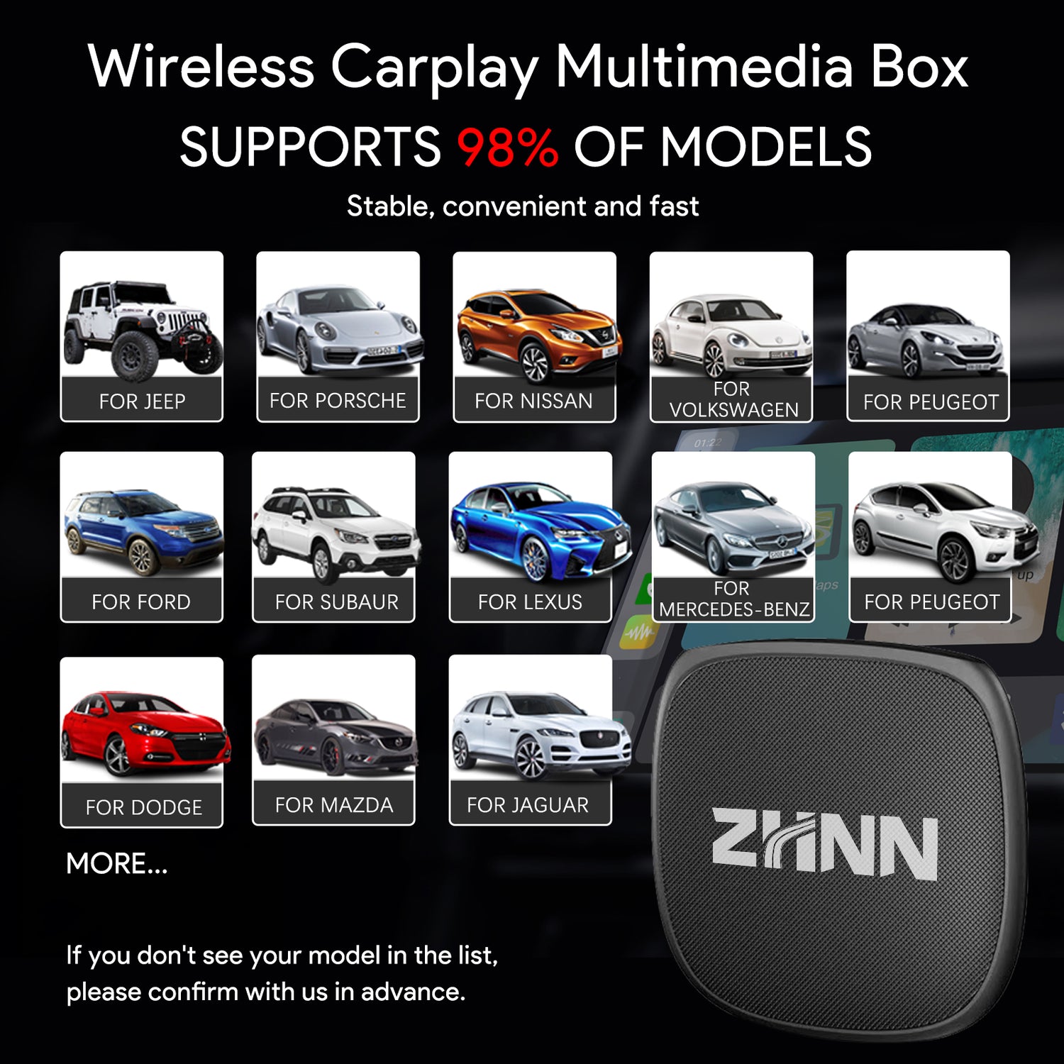 ZHNN A13 Android Smart Box Fit for Cars with OEM Wired Carplay