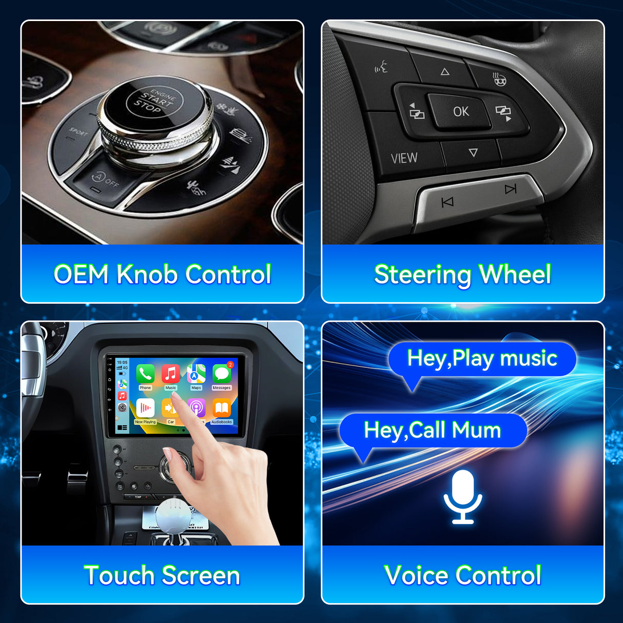 Android 13 Car Stereo Radio Compatible with Ford Mustang 2010 2011 2012 2013 2014,10 Inch Touchscreen Support Wireless CarPlay Android Auto/GPS/WiFi/Bluetooth/Mirror Link/Backup Camera