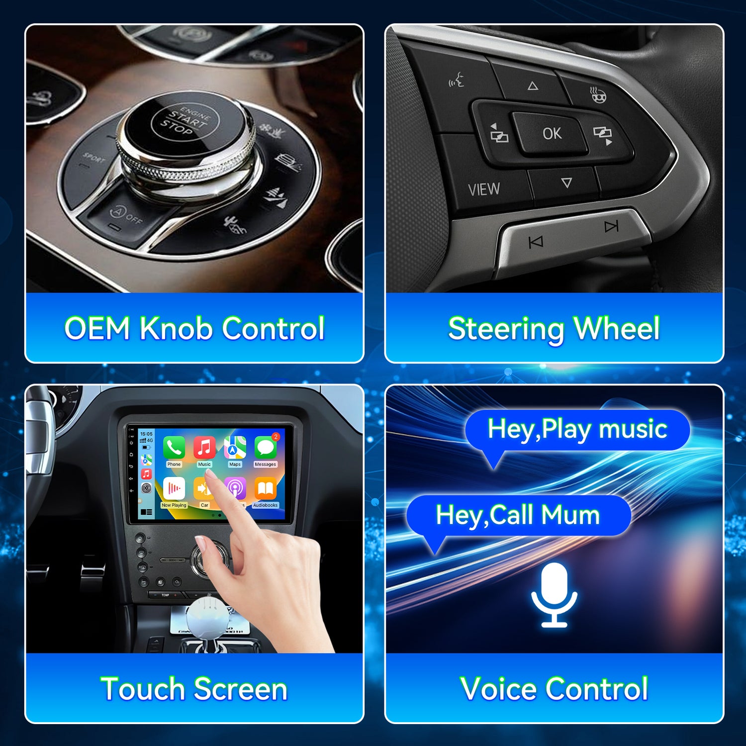 Android 13 Car Stereo Radio Compatible with Ford Mustang 2010 2011 2012 2013 2014,10 Inch Touchscreen Support Wireless CarPlay Android Auto/GPS/WiFi/Bluetooth/Mirror Link/Backup Camera