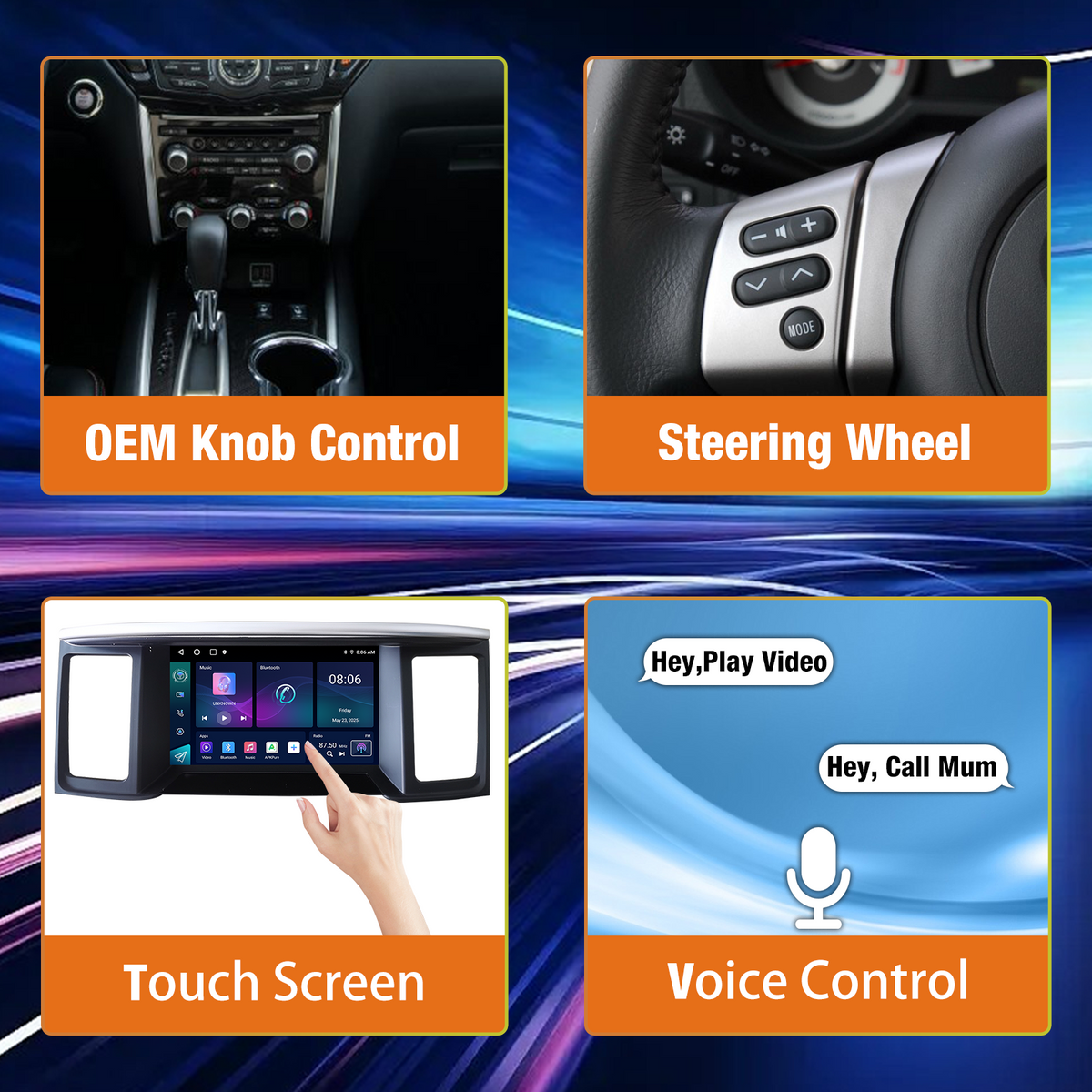 Android Car Radio for Nissan Pathfinder 2012-2020, Wireless CarPlay & Android Auto Stereo Receiver, Built-in GPS Navigation, Bluetooth, WiFi, FM Radio Multimedia Head Unit