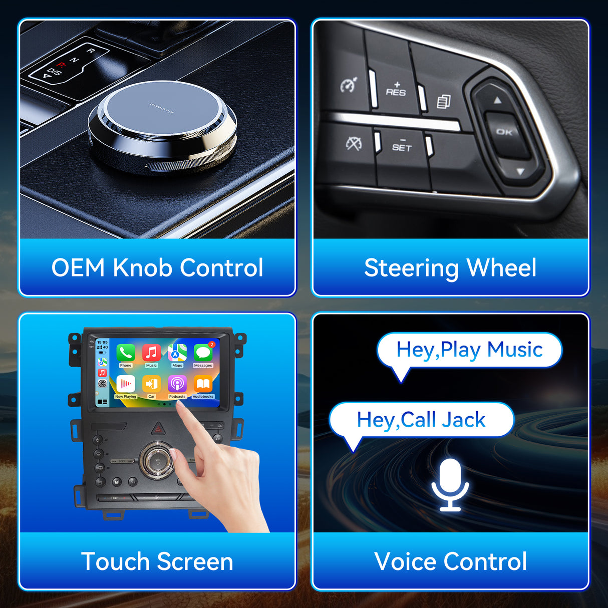 Android 14 Car Radio Stereo Compatible with Ford Edge 2010 2011 2012 2013 2014 Wireless Carplay Android Auto 9" Touch Screen Radio with Bluetooth GPS Navigation FM Radio Upgrade Backup Camera 2+64G
