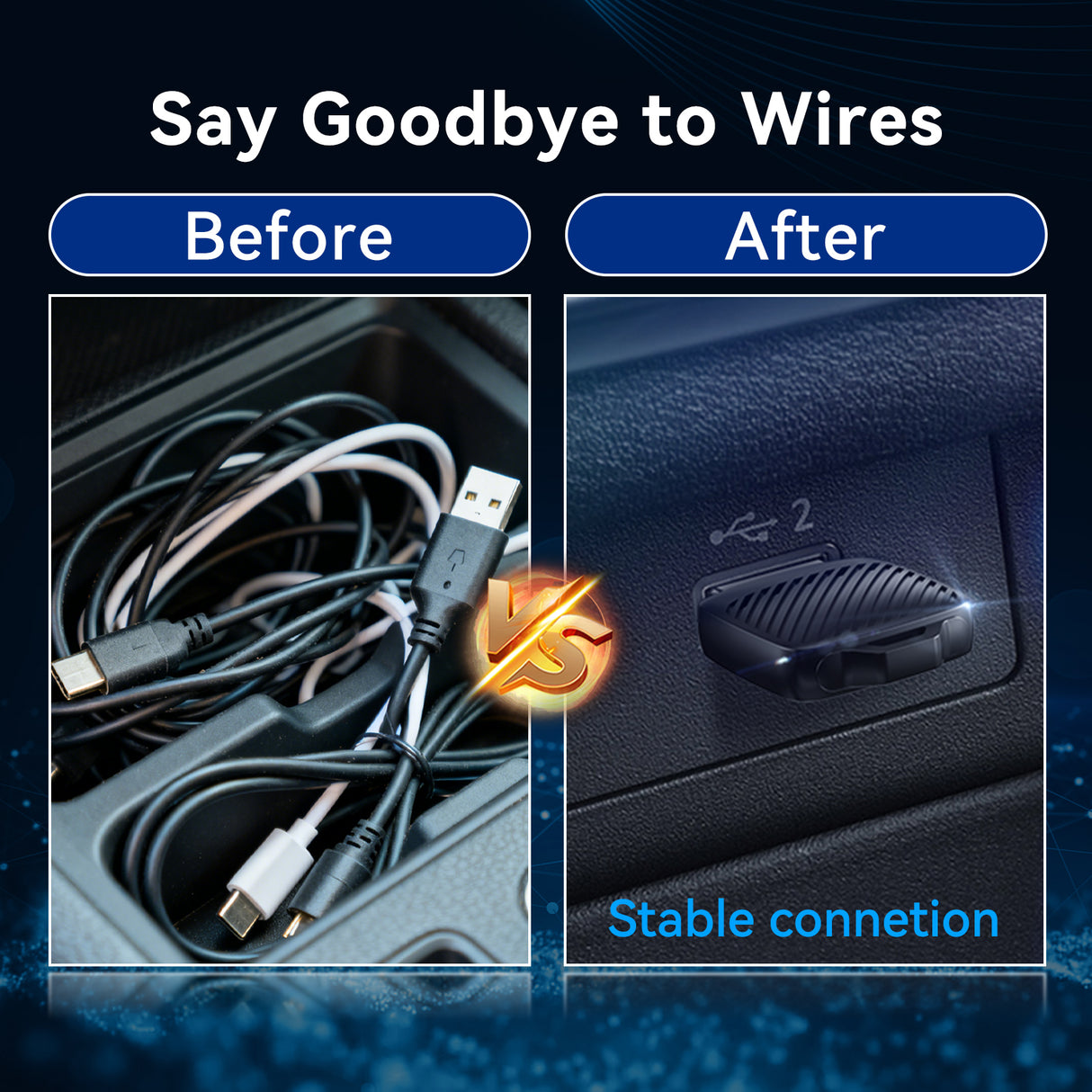 2026 2-in-1 Wireless CarPlay Adapter / Android Auto Dongle, Mini Style