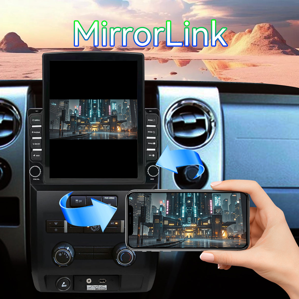 ZHNN Android 13 Car Stereo Radio Compatible with Ford F150 2009 2010 2011 2012,9.7 Inch Touchscreen Manual AC Upgrade,Wireless CarPlay & Android Auto/Bluetooth/GPS/WiFi/Mirror Link/Backup Camera