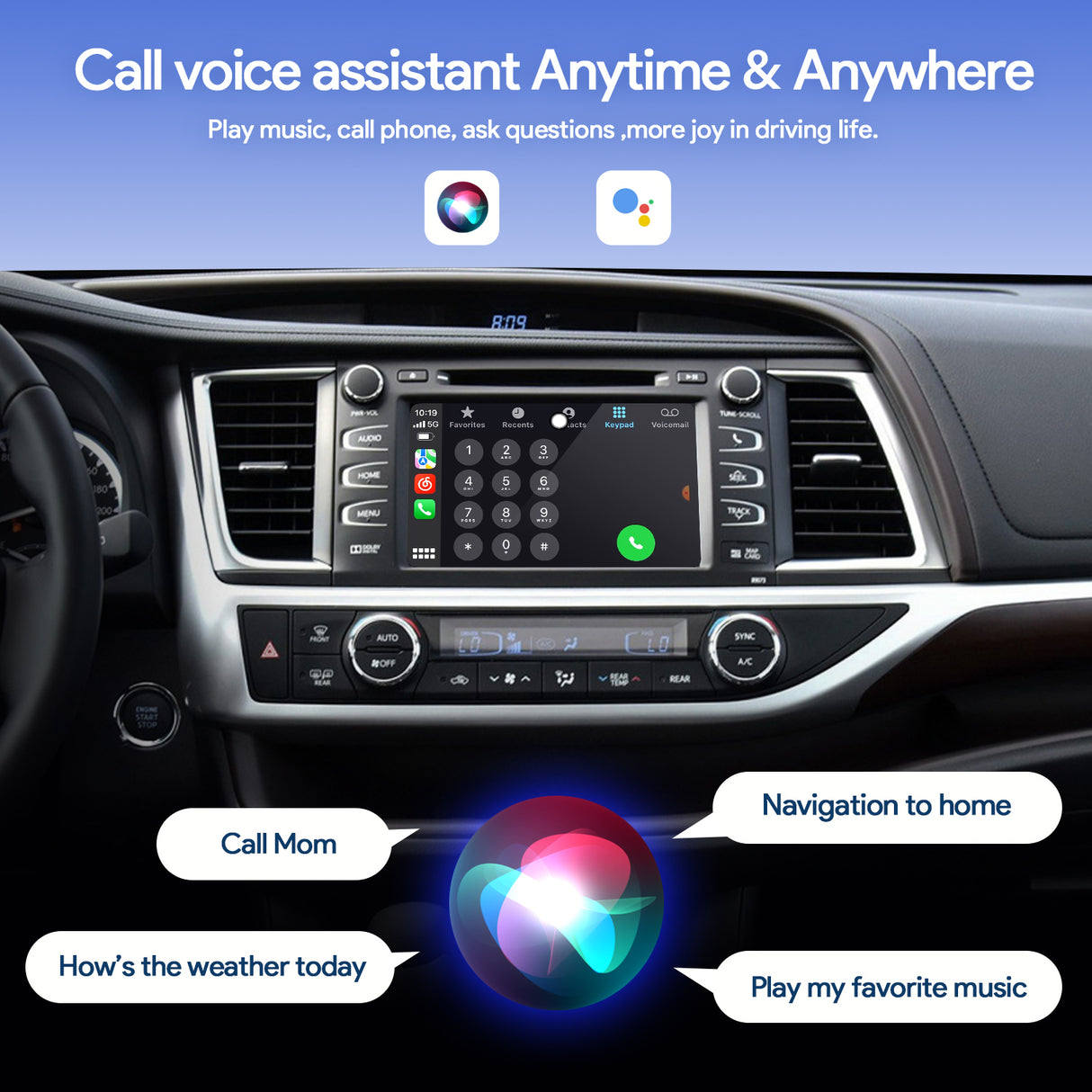 ZHNN Car Adapter Q1 for Toyota with Entune2.0 2014-2019