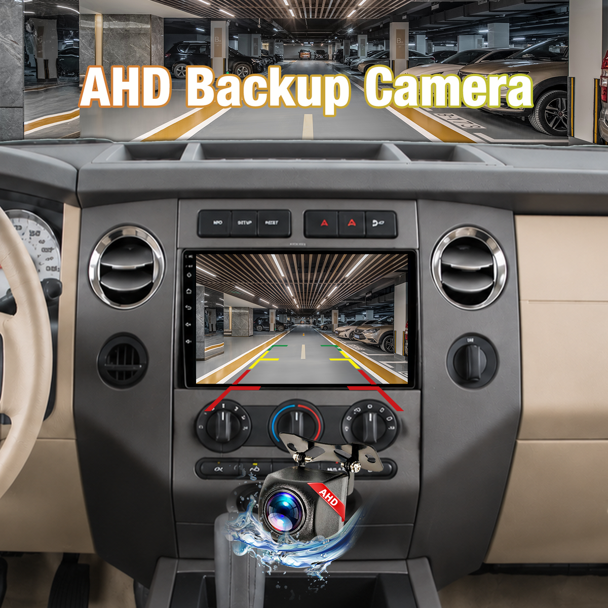10 inch Android 13 Car Stereo for Ford F150 2004-2008/Ford Expedition 2007-2014/Ford Edge 2007-2010, Built-in Wireless CarPlay & Android Auto, GPS Navigation, 5G WiFi, Steering Wheel Control, AHD Rear View Camera