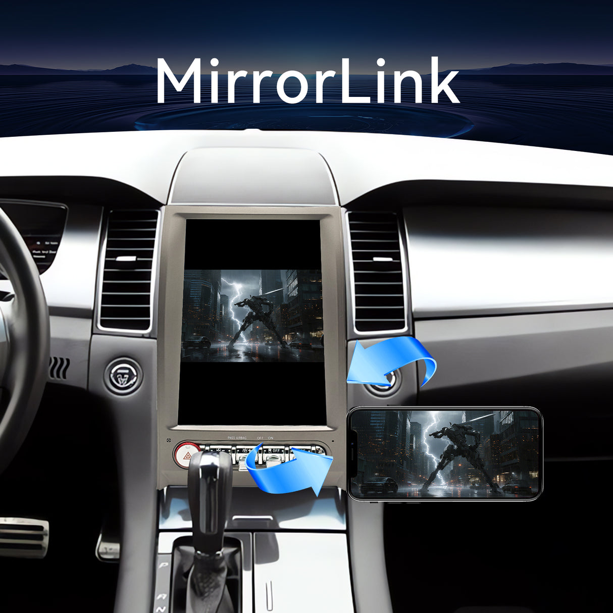 12.8 inch Android 13 Car Radio for Ford Taurus 2010-2019, Upgrade Head Unit 1920*1080 Touch Screen Carplay Android Auto, GPS Navigation,4G+64G, 8Core