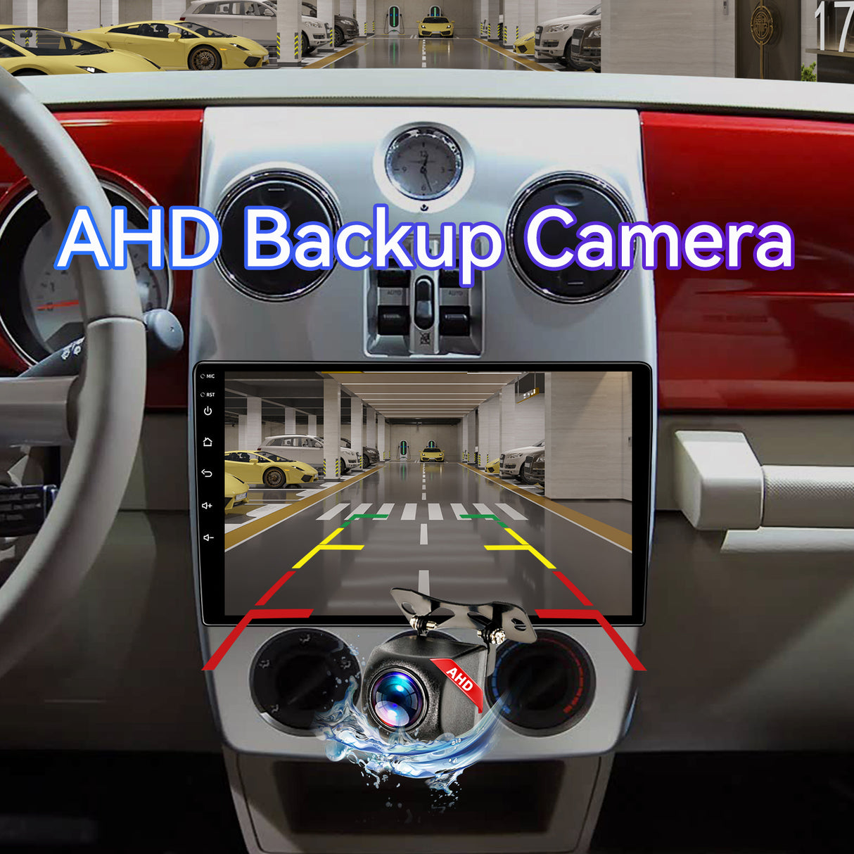 ZHNN Android 13 9 Inch Car Radio Compatible with Dodge Ram 1500/2500/3500 2006-2008, Compatible with Chrysler 300/300C/Jeep Grand Cherokee 2005-2007, Wireless CarPlay/Android Auto, GPS, Backup Camera