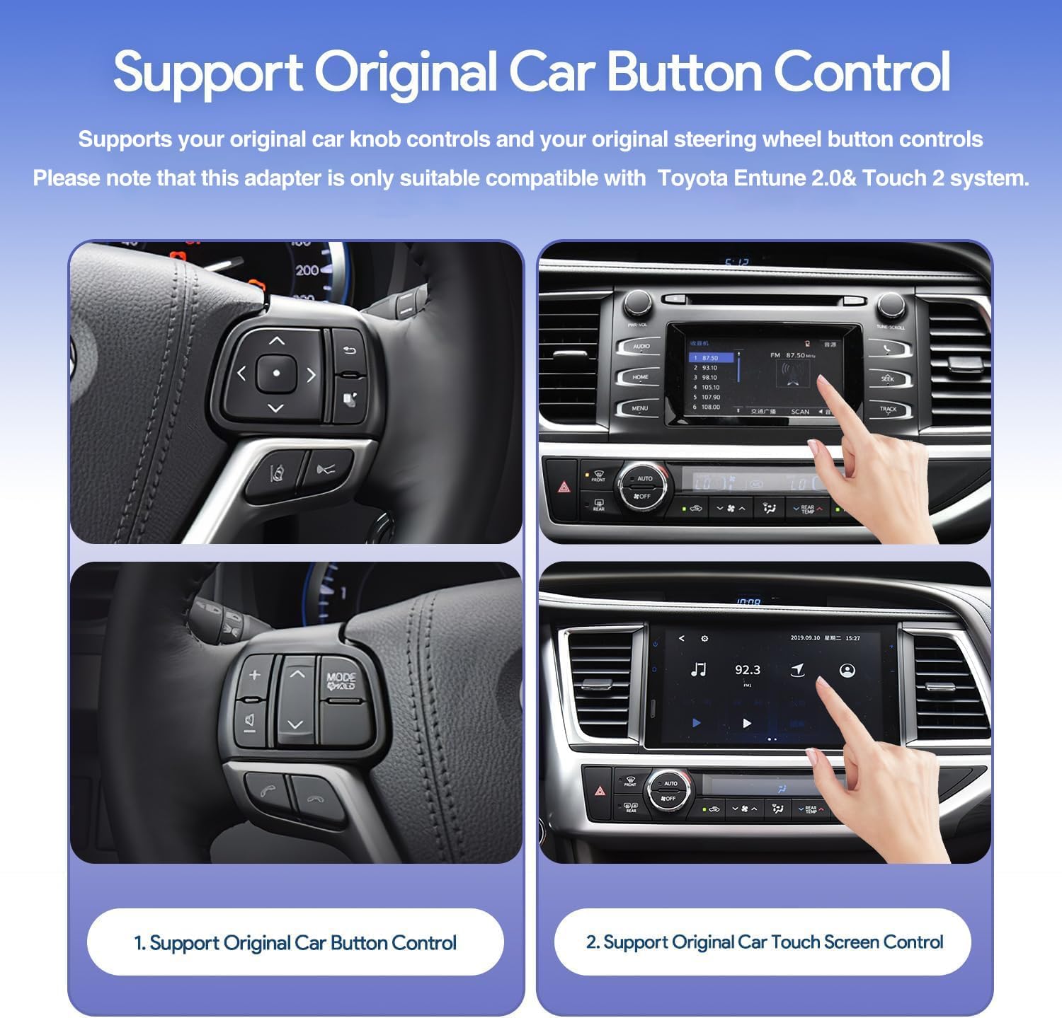 ZHNN Car Adapter Q1 for Toyota with Entune2.0 2014-2019