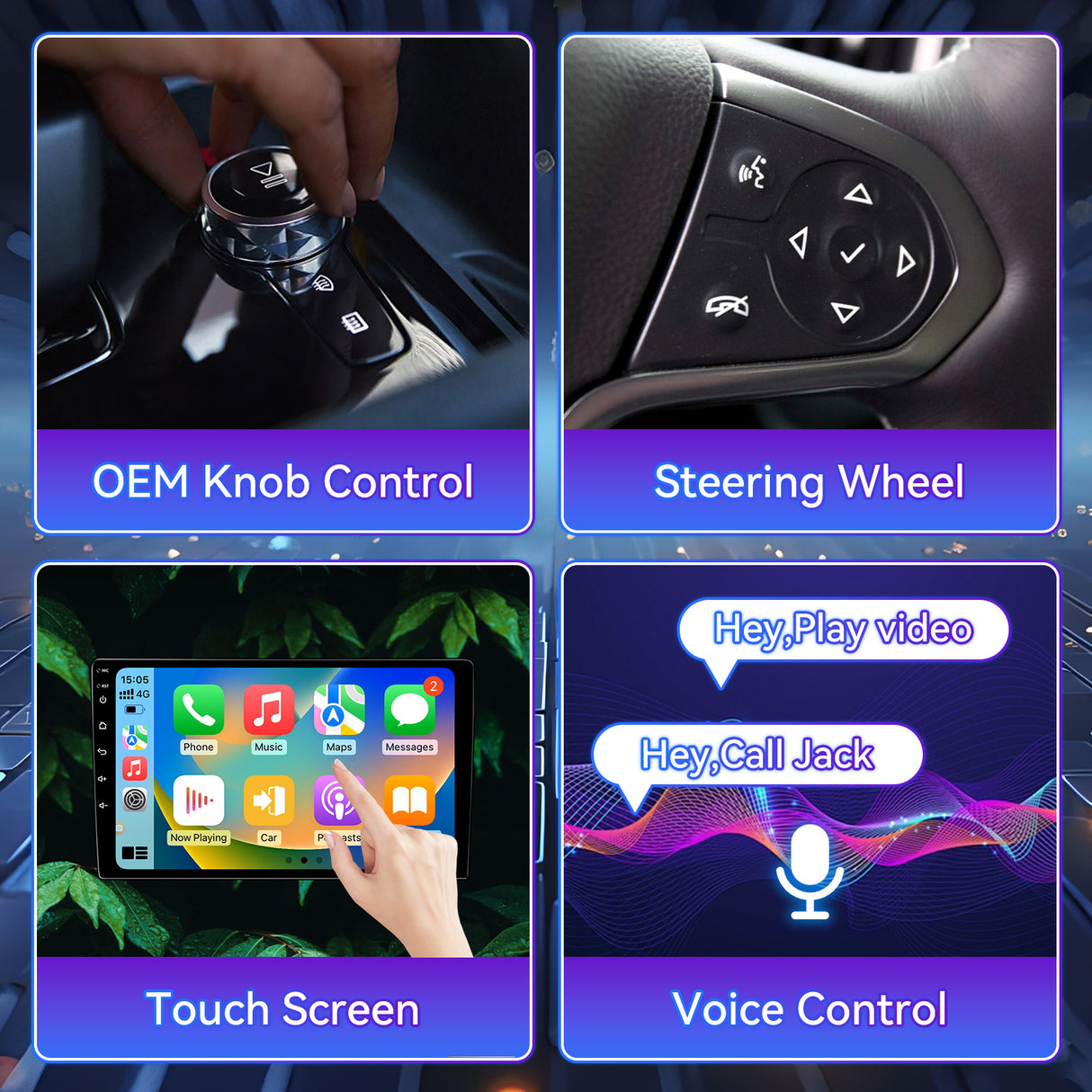 ZHNN Android 13 9 Inch Car Radio Compatible with Dodge Ram 1500/2500/3500 2006-2008, Compatible with Chrysler 300/300C/Jeep Grand Cherokee 2005-2007, Wireless CarPlay/Android Auto, GPS, Backup Camera