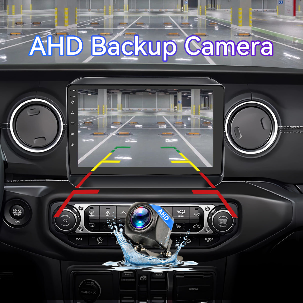 Android 13 Car Radio Stereo Compatible with Jeep Wrangler JL 2018-2021/Gladiator JT 2020 2021, 9 Inch Car Radio with CarPlay &Android Auto GPS Navigation SWC Backup Camera (2G+64G)