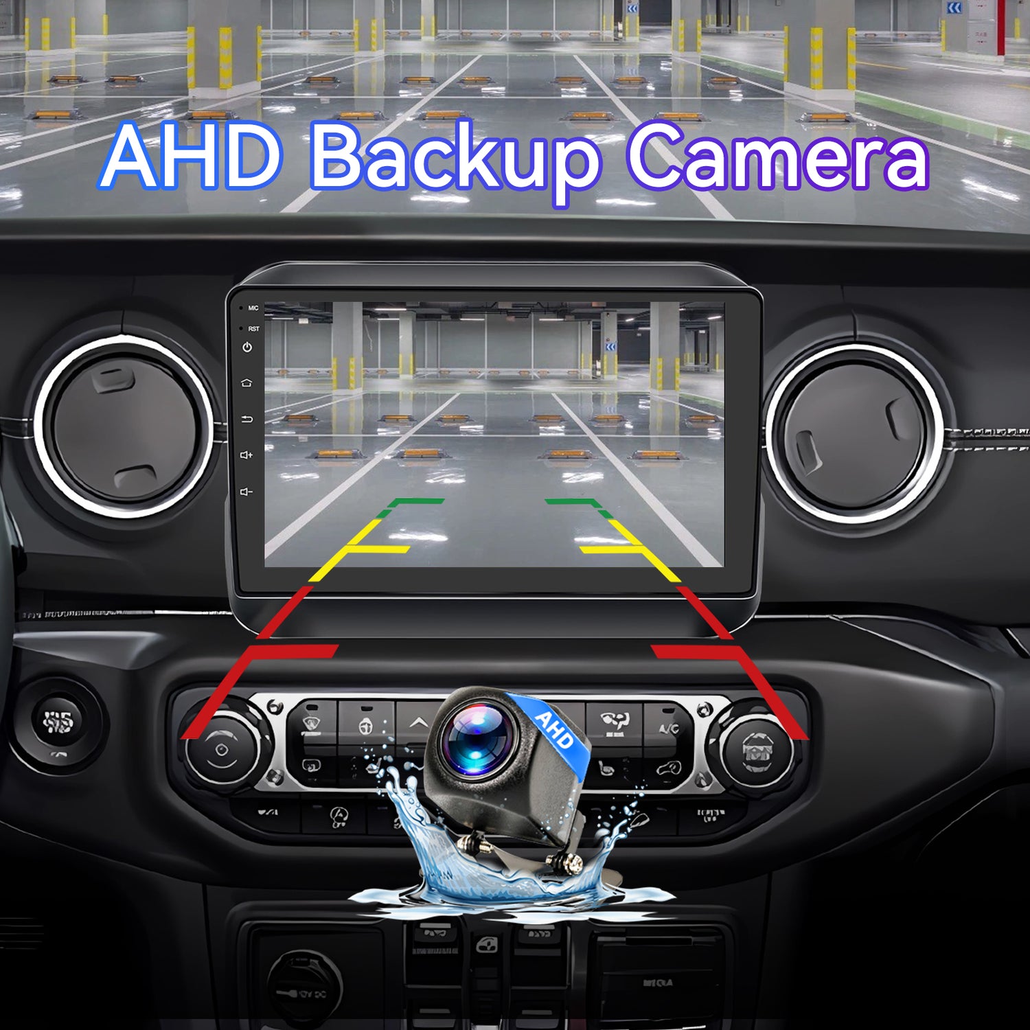 Android 13 Car Radio Stereo Compatible with Jeep Wrangler JL 2018-2021/Gladiator JT 2020 2021, 9 Inch Car Radio with CarPlay &Android Auto GPS Navigation SWC Backup Camera (2G+64G)