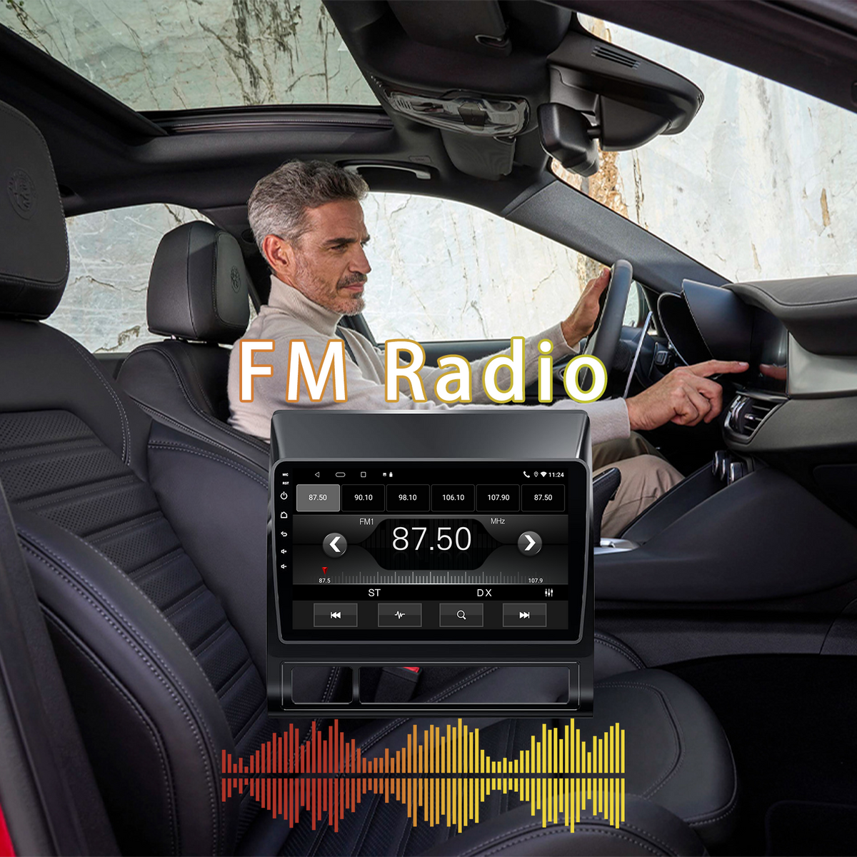 Android 13 Car Radio for Toyota Tacoma 2005–2015, Built-in Wireless Apple CarPlay & Android Auto