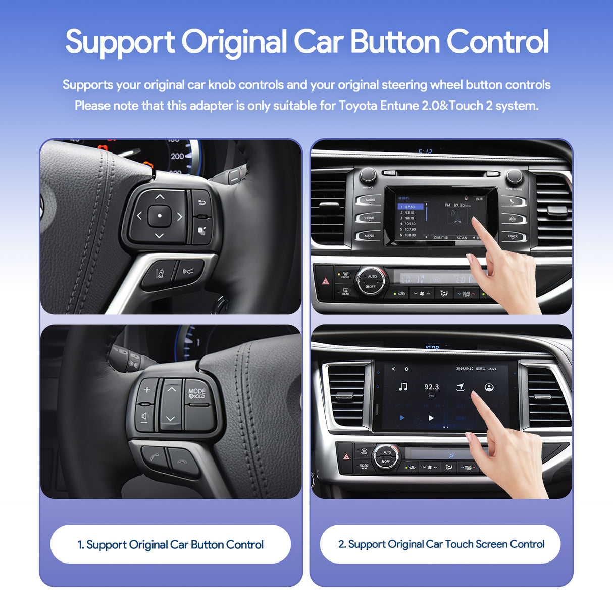 ZHNN Car Adapter Q1 for Toyota with Entune2.0 2014-2019