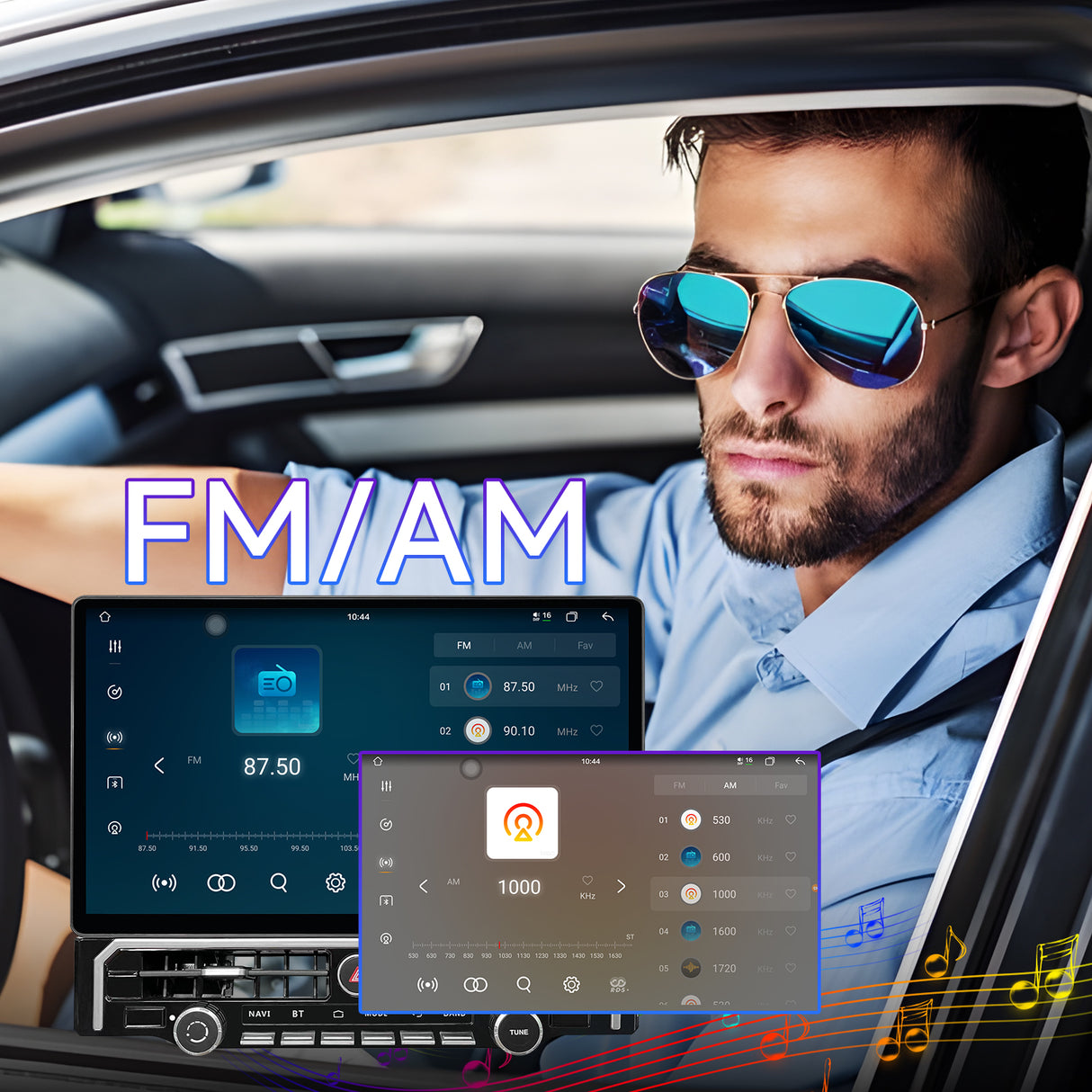 15.6 Inch Car Radio Upgrade Stereo Compatible with Toyota 4Runner 2010-2023, Android 13 System 8+256GB Large Touchscreen Car Head Unit with Wireless CarPlay & Android Auto/SWC/GPS Navigation