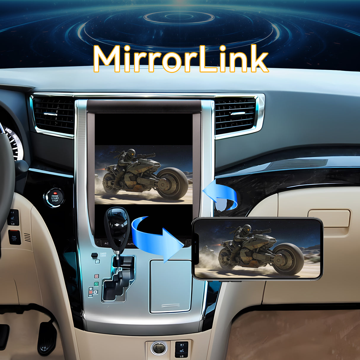 Car Stereo Radio 8-Core, with Android Auto Wireless Carplay for Toyota Alphard A20 2008-2012 Upgrade 2K Touchscreen Bluetooth WiFi GPS DSP AM FM Head Unit