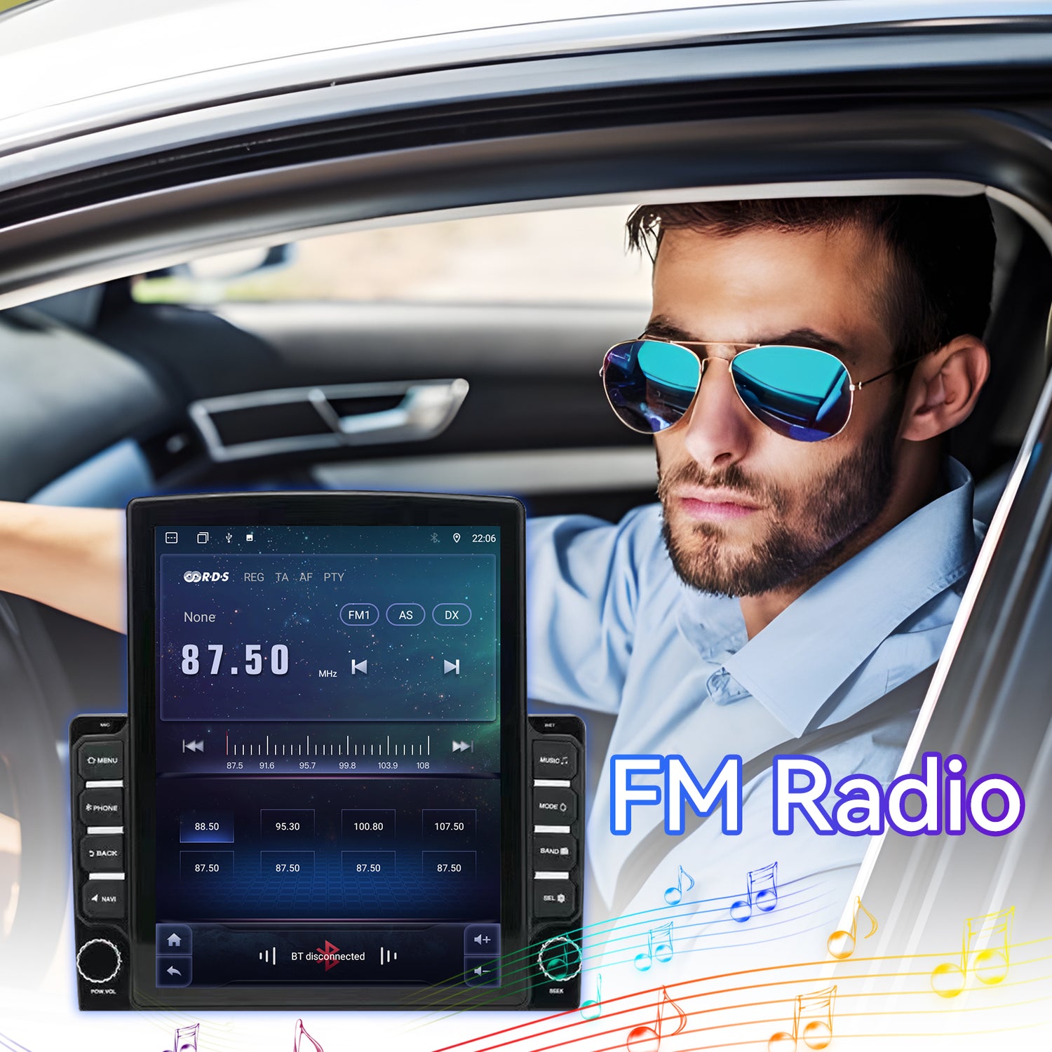 ZHNN 9.7 Inch Android 13 Car Radio Compatible with Dodge RAM 1500 2500 3500 2009-2012/ Jeep Wrangler JK 2007-2018, 2+64G Car Stereo with Wireless CarPlay Android Auto/WiFi/GPS/Backup Camera