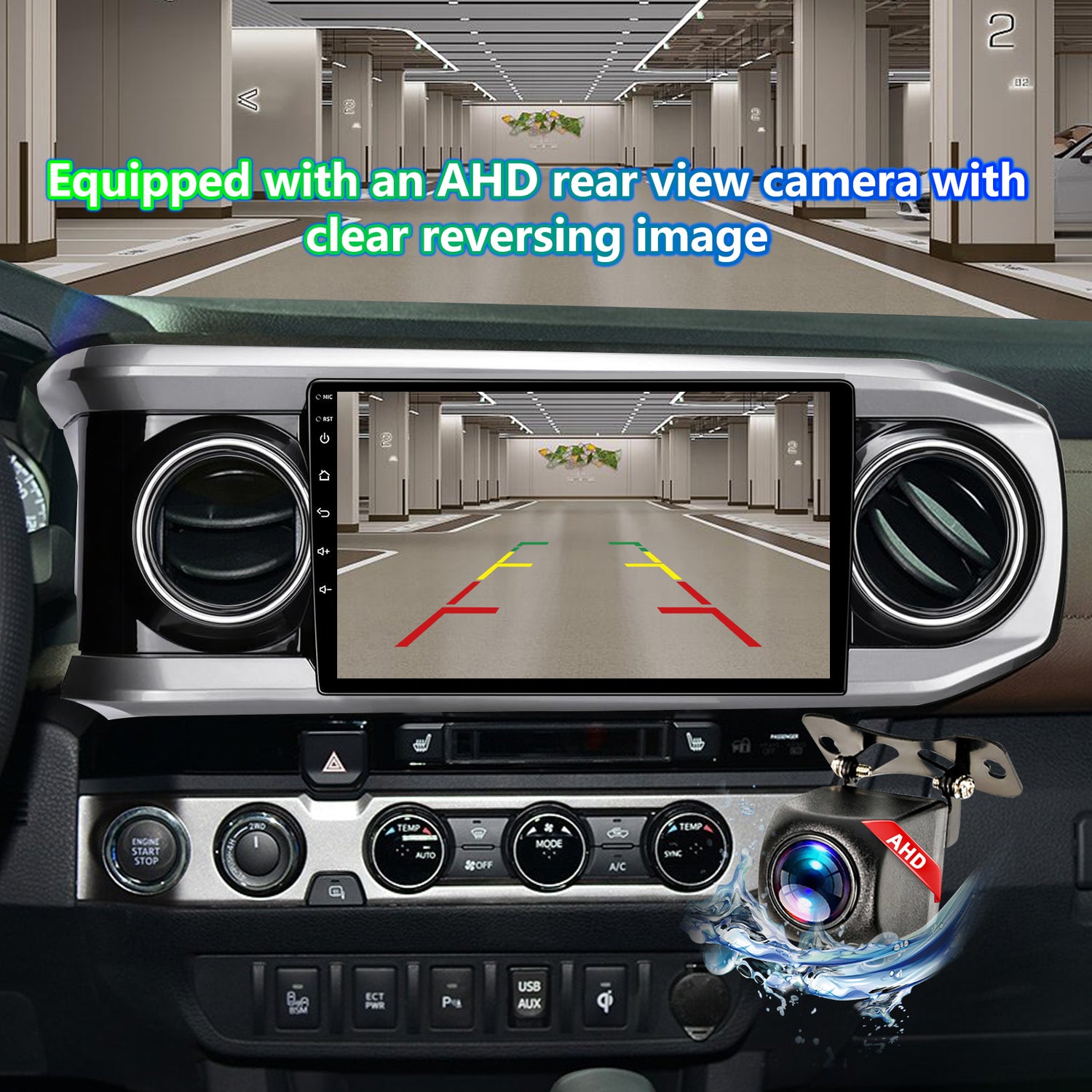 ZHNN Android 13 Car Stereo Head Unit Compatible with 3rd Gen Toyota Tacoma 2016-2022, 10 Inch Touch Screen Car Radio with Wireless CarPlay&Android Auto, GPS, FM, WiFi, Bluetooth, 1080P Reverse Camera, SWC