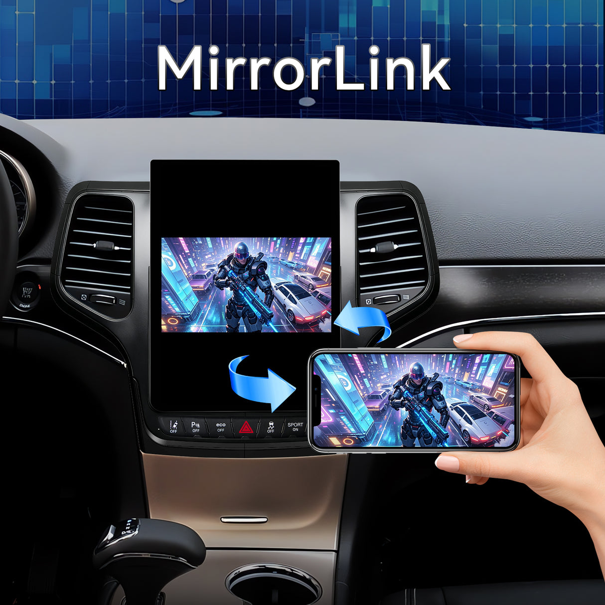 12.1" T-Style Car Radio for Grand Cherokee 2014-2021 8Core Head Unit 4GB+64GB with CarPlay/Android Auto Touch Screen with 1080P Backup Camera Stereo Upgrade with FM/AM, GPS, Bluetooth WiFi