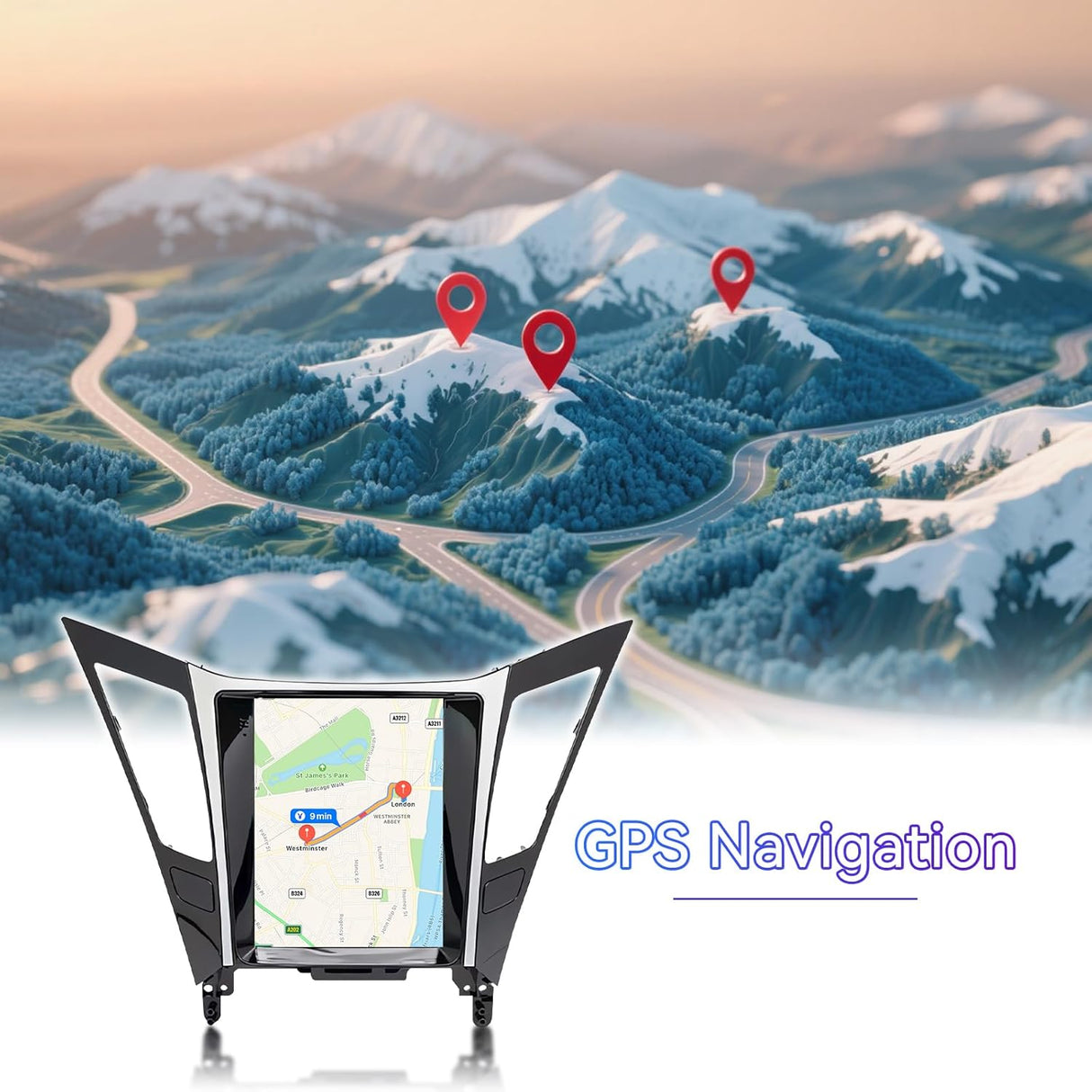 Android 13 Car Radio Stereo for Hyundai Sonata 2010-2015 with Wireless CarPlay/Android Auto/MirrorLink