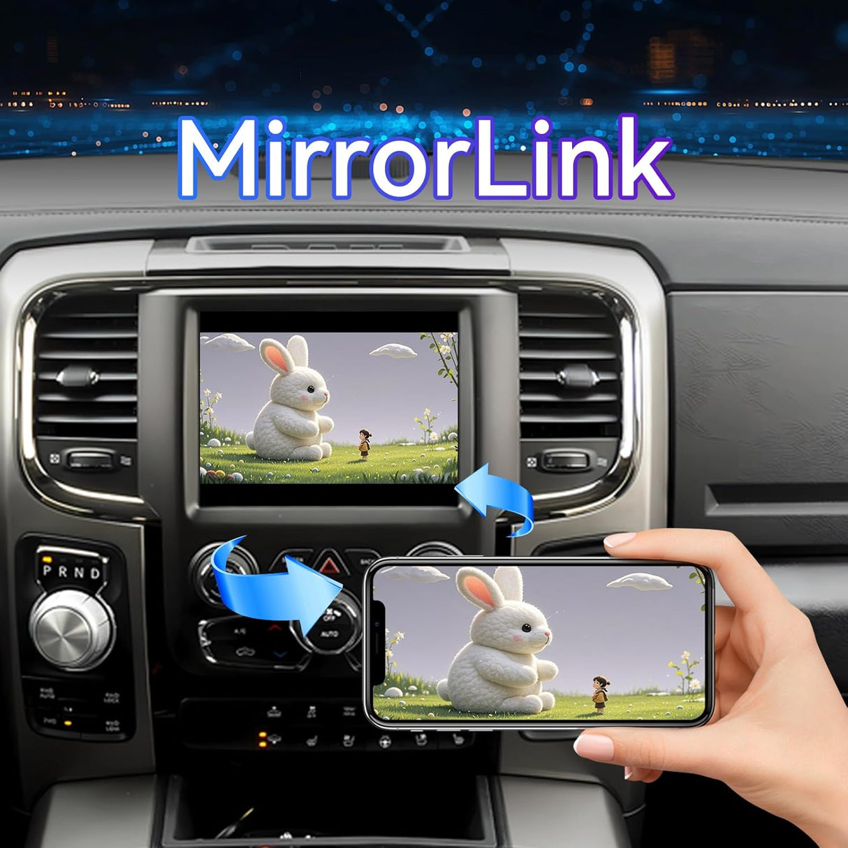 Android 13 Car Radio for Dodge Ram 1500/2500/3500 2013-2018/Jeep Dodge Grand Cherokee 2014-2022 with Wireless CarPlay/Android Auto/GPS Navigation/Backup Camera