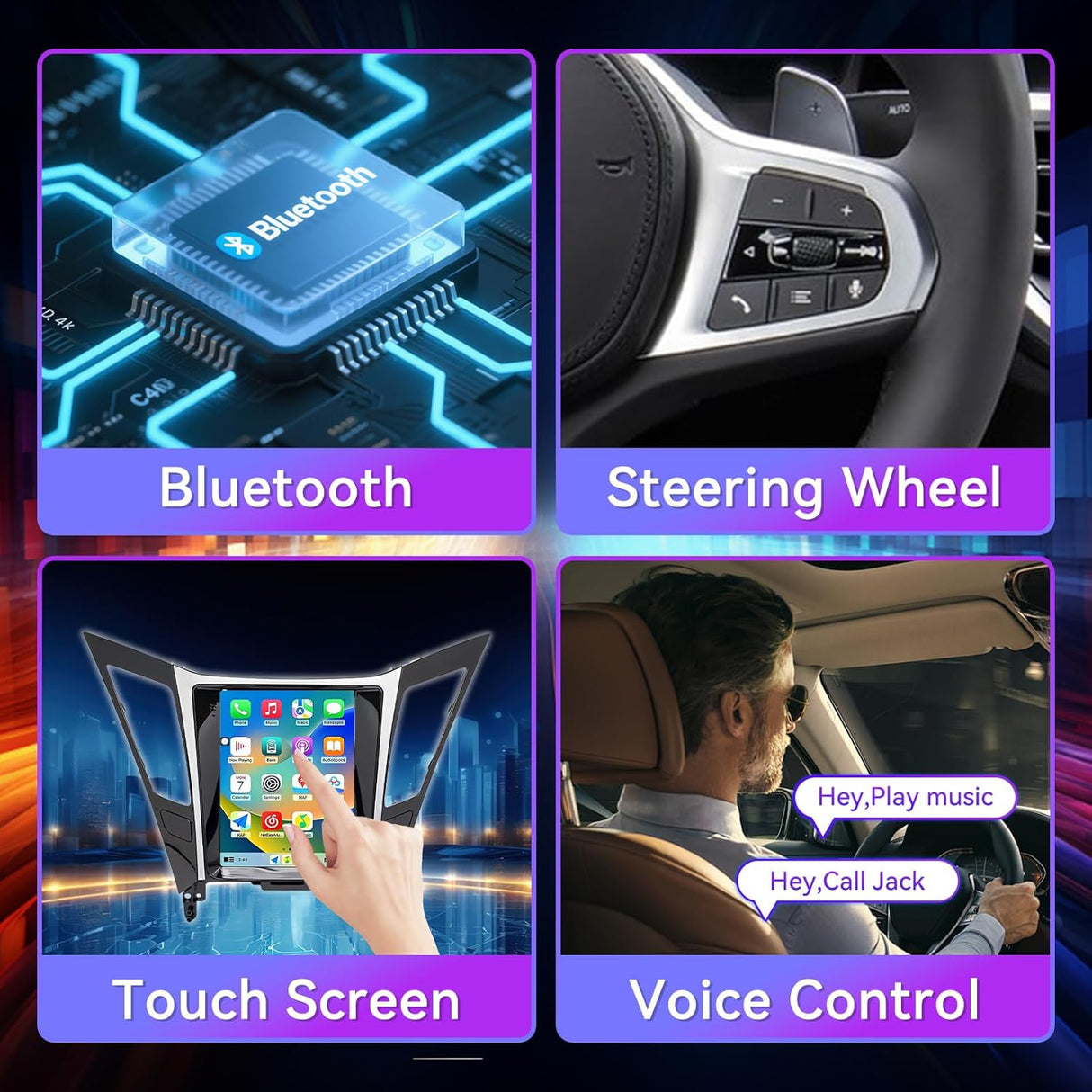 Android 13 Car Radio Stereo for Hyundai Sonata 2010-2015 with Wireless CarPlay/Android Auto/MirrorLink