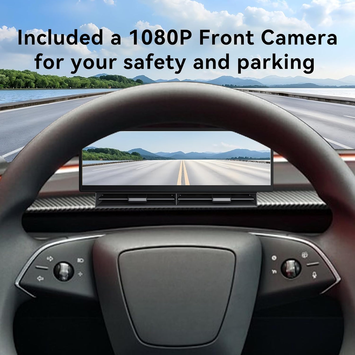 Head Up Display for Tesla Model 3 2017-2023 Model Y 2019-2024 with Wireless CarPlay/Android Auto/Camera/Air Vent