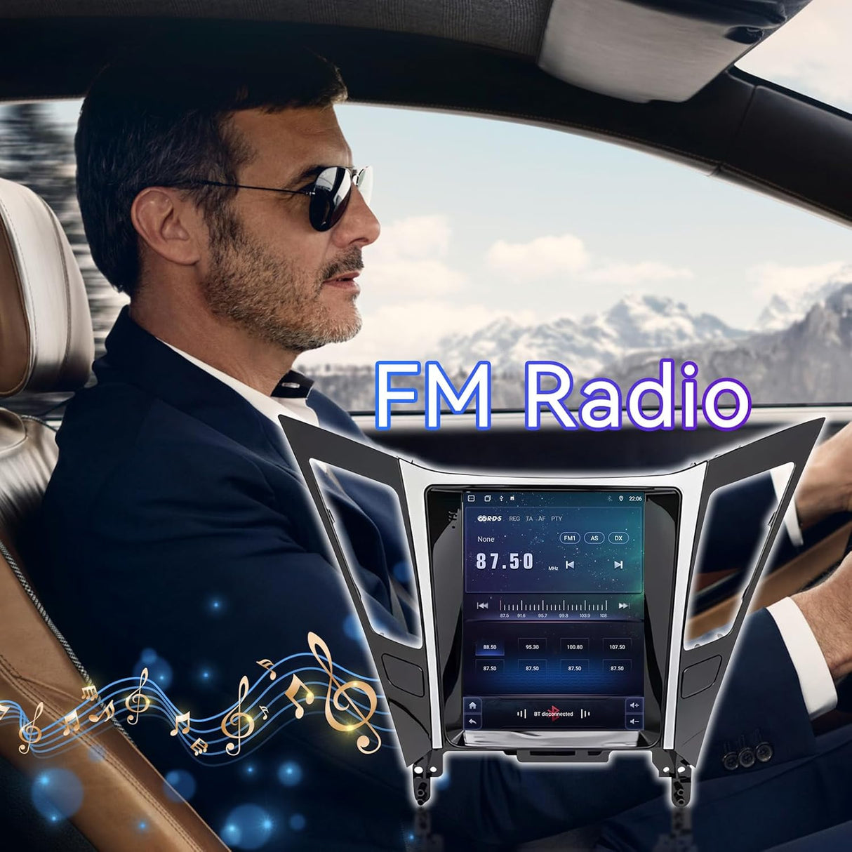 Android 13 Car Radio Stereo for Hyundai Sonata 2010-2015 with Wireless CarPlay/Android Auto/MirrorLink