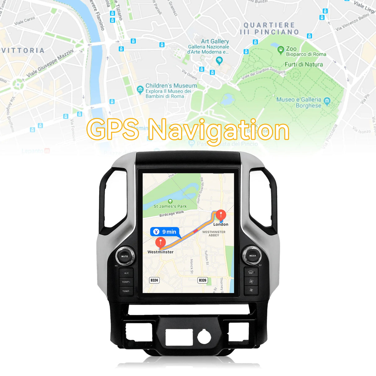 Car Radio 12.1" Qualcomm 8-core Android 13 for Chevy Silverado 2019-2021 with Dual Bluetooth CarPlay Android Auto GPS FM AM DSP Gyroscope Function