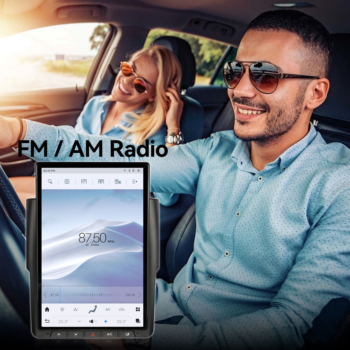 14.4 inch Car Stereo Radio 8-Core Qualcomm CPU, Android Auto Wireless Carplay for Dodge RAM 1500 2500 3500 2013-2018 Tesla Style Touch Screen Bluetooth WiFi GPS DSP AM FM Head Unit