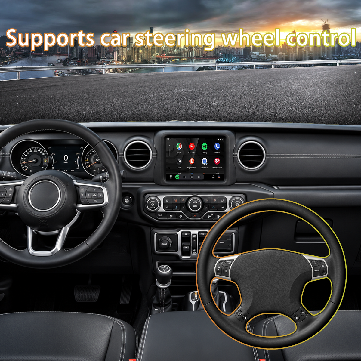 11.5 Inch Biggest Touchscreen Car Stereo for Jeep Wrangler JL & Gladiator 2018-2023, Built-in Wireless CarPlay & Android Auto, Compatible with Factory Original Backup Camera