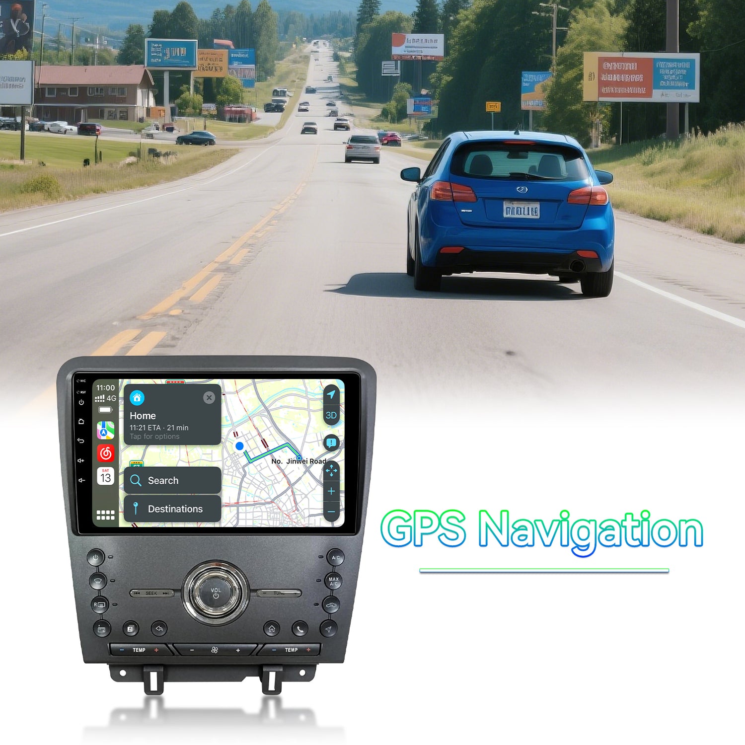 Android 13 Car Stereo Radio Compatible with Ford Mustang 2010 2011 2012 2013 2014,10 Inch Touchscreen Support Wireless CarPlay Android Auto/GPS/WiFi/Bluetooth/Mirror Link/Backup Camera