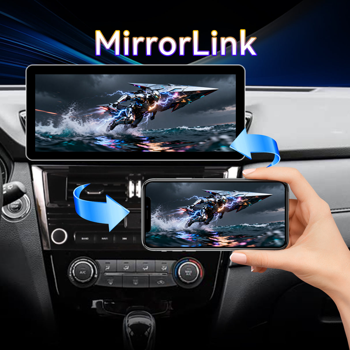 12.3" Android 13 Car Stereo Radio with Android Auto Wireless Carplay Compatible with Nissan Rogue 2014-2020 8core 4+64G Upgrade 2K Touchscreen Bluetooth WiFi GPS DSP AM FM Head Unit