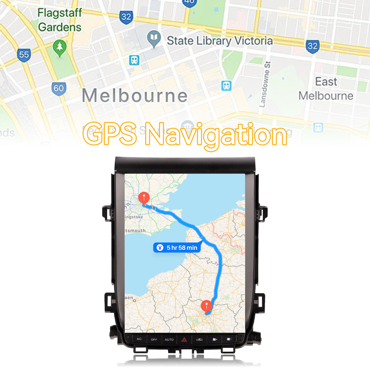 Car Stereo Radio 8-Core, with Android Auto Wireless Carplay for Toyota Alphard A20 2008-2012 Upgrade 2K Touchscreen Bluetooth WiFi GPS DSP AM FM Head Unit