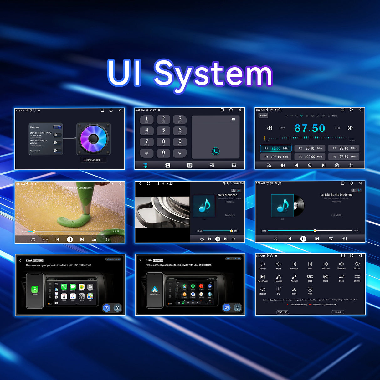 Android 13 Car Stereo for Ford Transit 2015-2018, 9 Inch Touch Screen with Wireless CarPlay/Android Auto/Mirrorlink/GPS Navigation/Backup Camera/FM