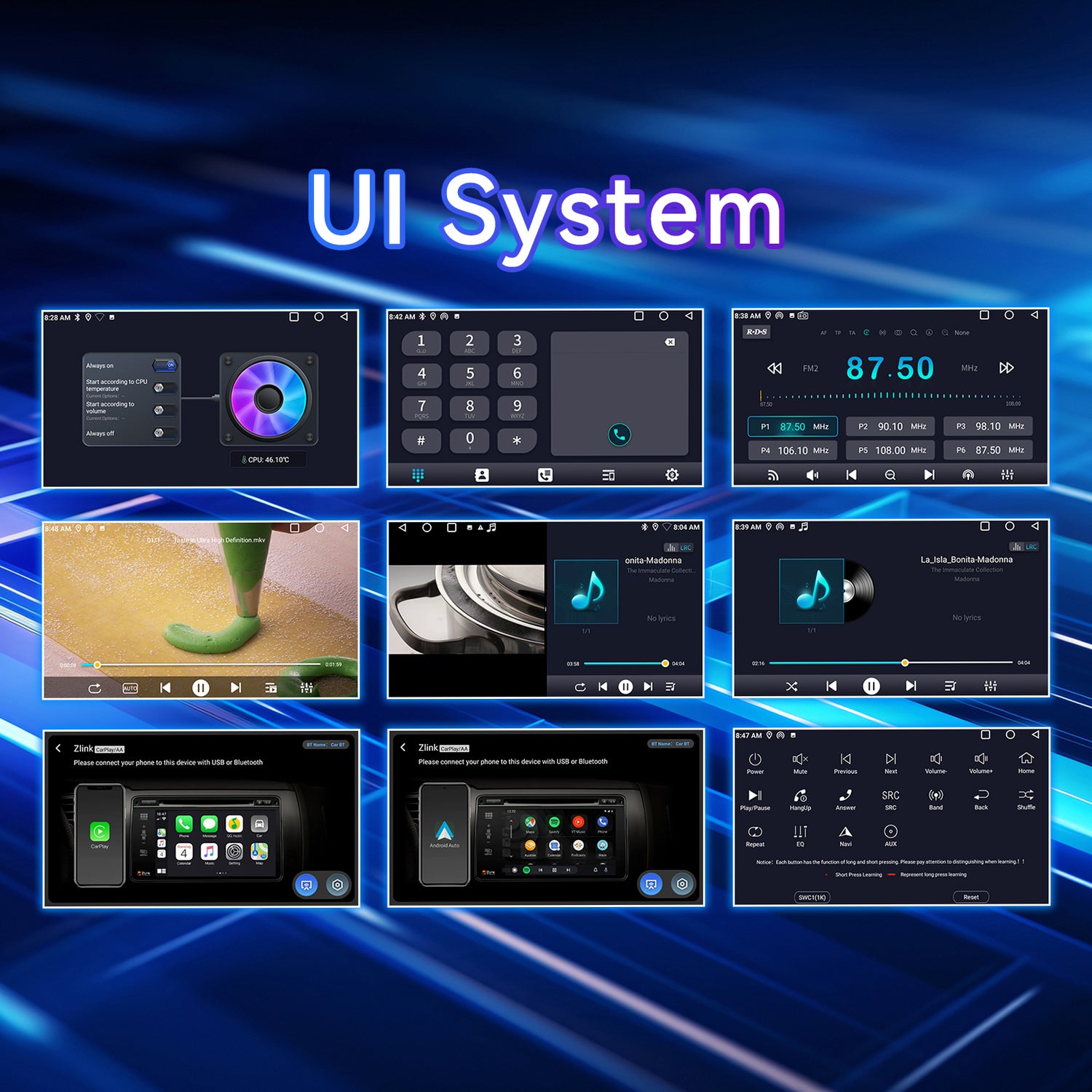 Android 13 Car Stereo for Ford Transit 2015-2018, 9 Inch Touch Screen with Wireless CarPlay/Android Auto/Mirrorlink/GPS Navigation/Backup Camera/FM