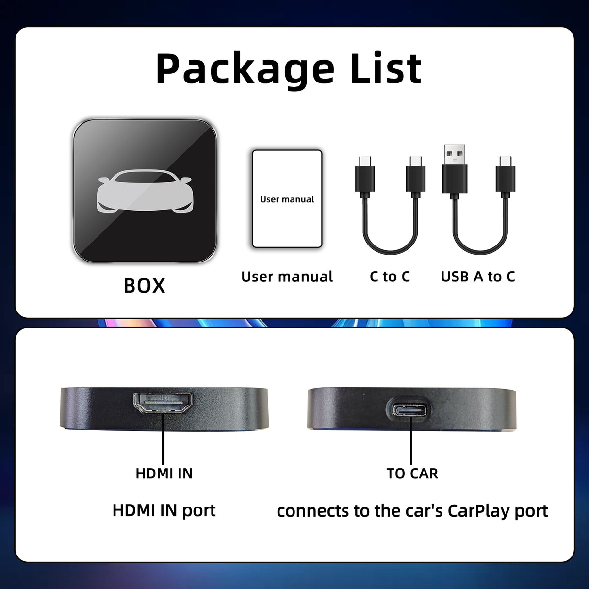 ZHNN Wireless Carplay Adapter & Wireless Android Auto Adapter for Car with Factory Wired CarPlay, 3 in 1 Convert Car Screen to TV, Watching Videos Movies on Car Screen from TV Stick