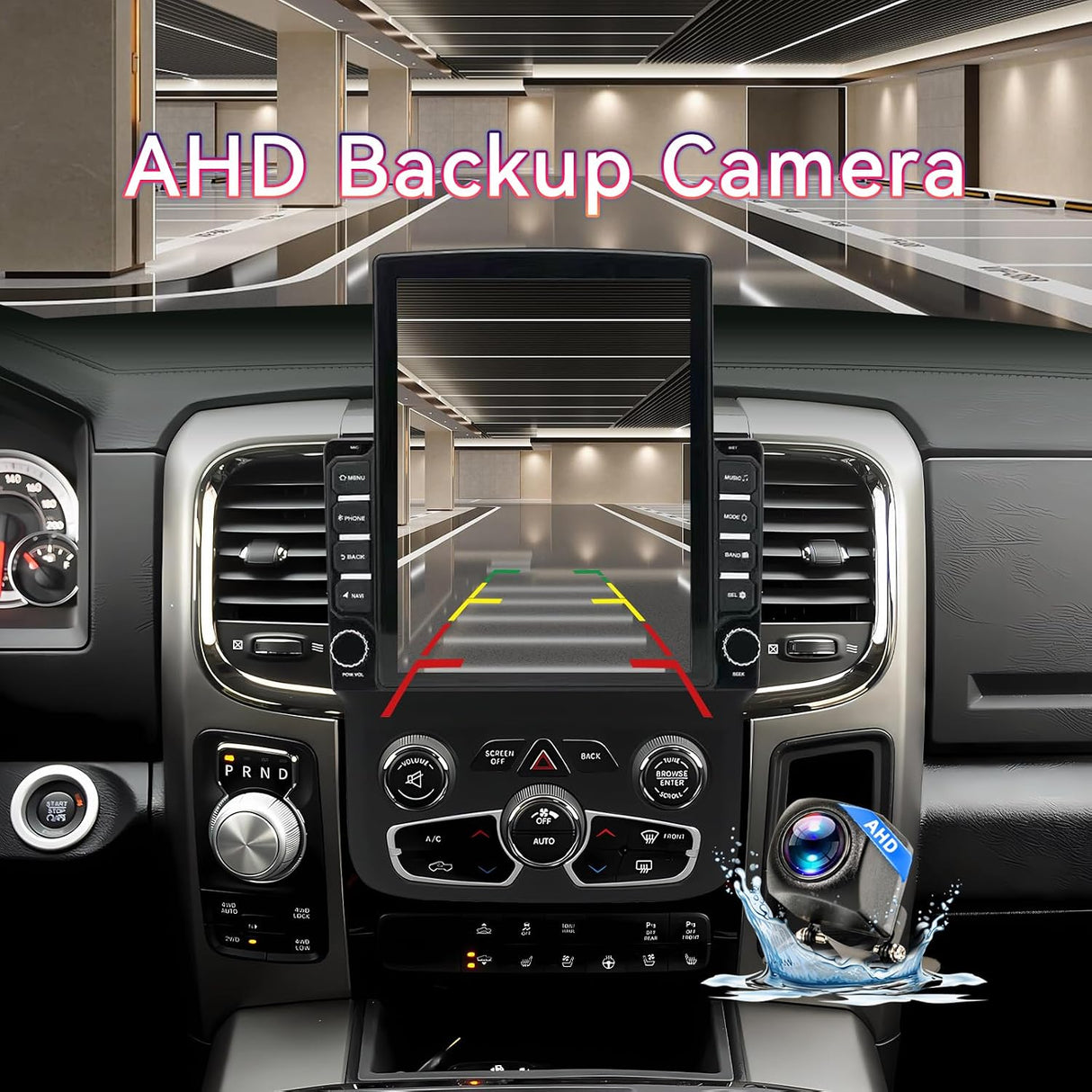 Android 13 Car Radio Stereo Compatible with Dodge Ram 1500/2500/3500 2013-2018 Upgrade with Wireless Carplay&Android Auto, GPS/SWC/Backup Camera/Seat Heating, for Manual & Auto AC (9.7 Inch)