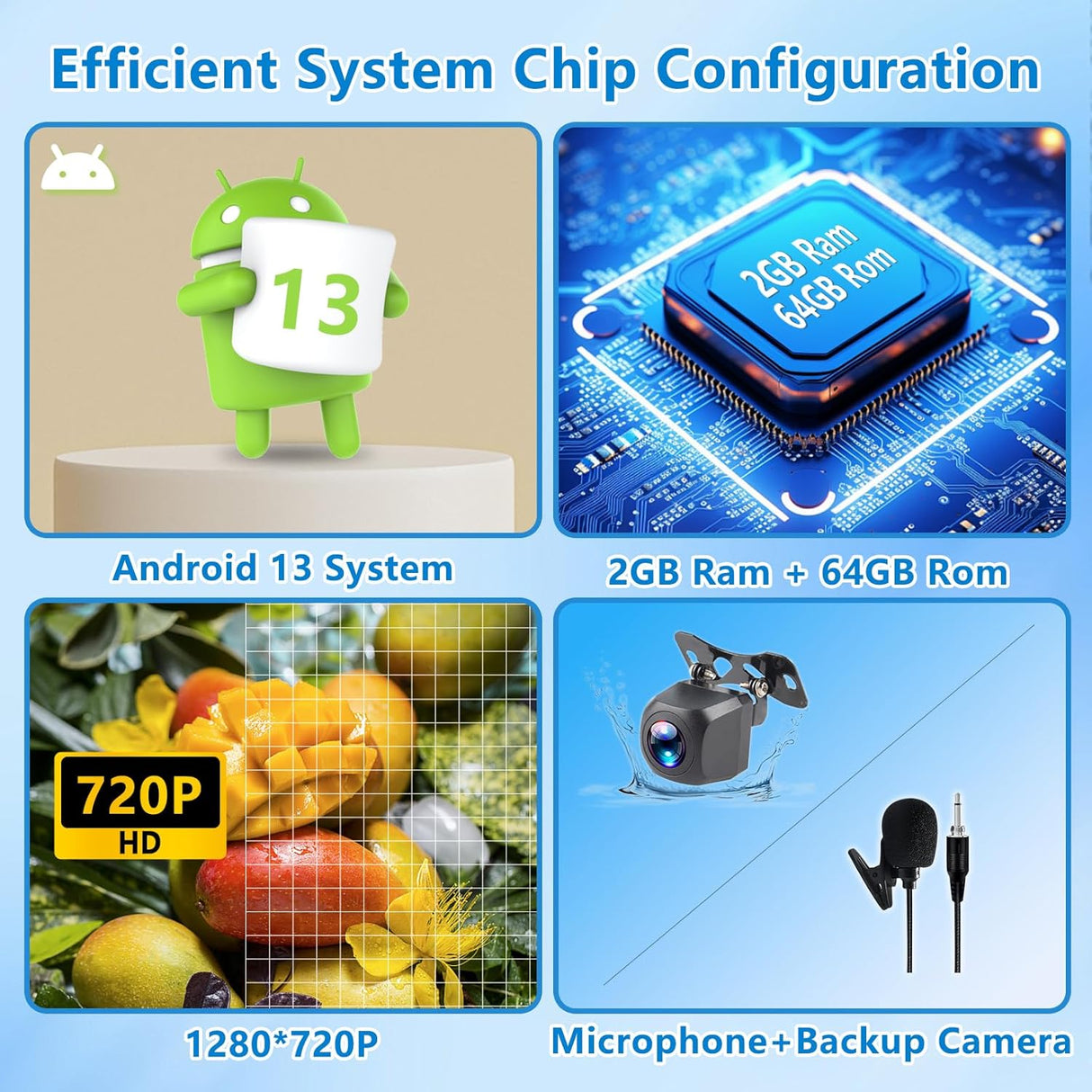 Android 13 Car Radio for Toyota Highlander 2000-2007, 9 Inch with Wireless CarPlay/Android Auto