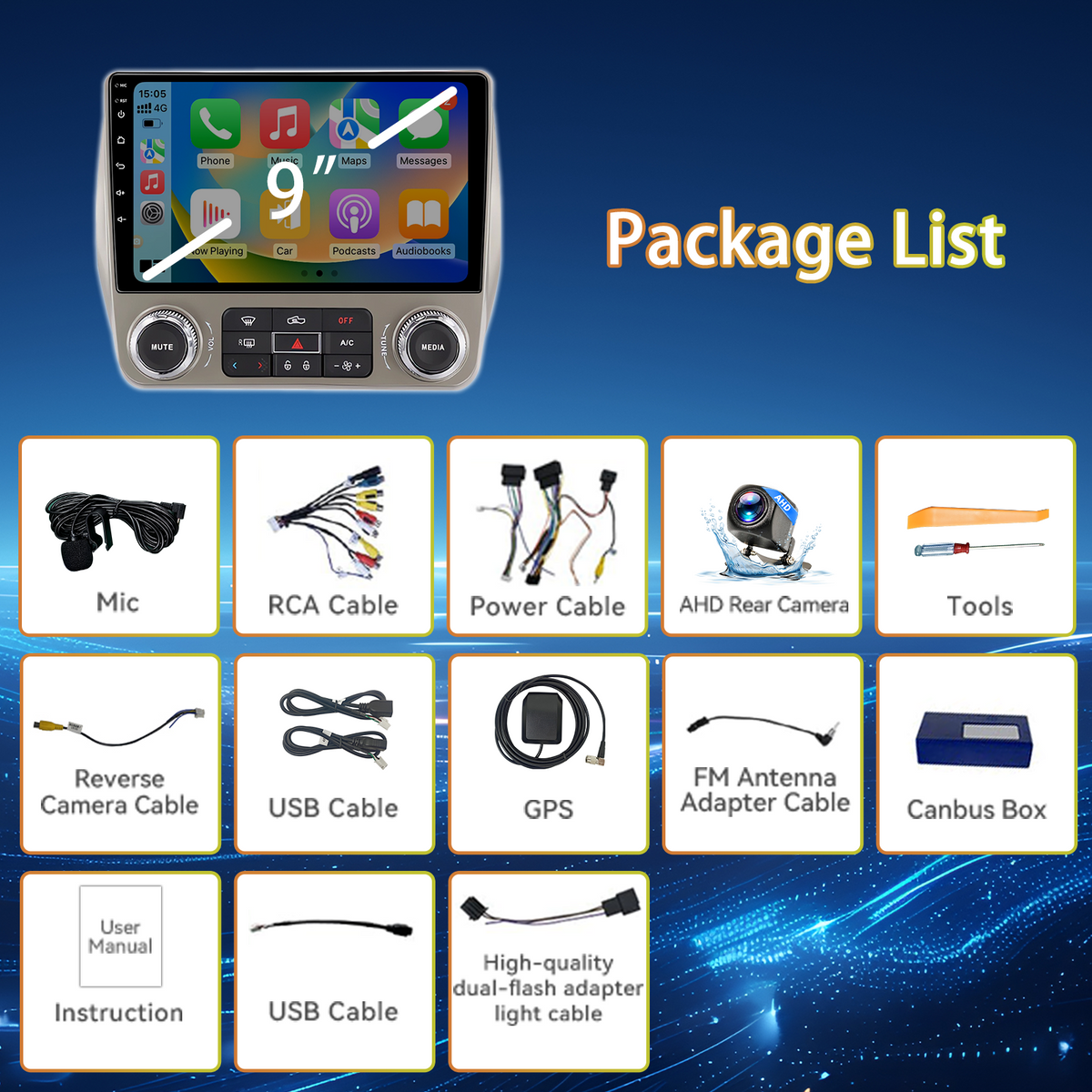 Android Car Stereo Radio for Chevrolet Chevy Camaro 2010-2015: AHD Backup Camera GPS Navi RDS FM 5G WiFi Steering Wheel Control