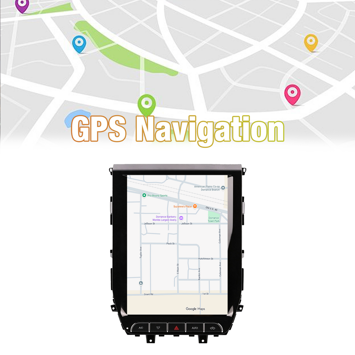 Android Car Stereo for Toyota Land Cruiser 2016-2020, 8-Core 8G+128G Touchscreen Head Unit, Wireless CarPlay & Android Auto, GPS Navigation, Bluetooth Audio, Built-in DSP Multimedia Player