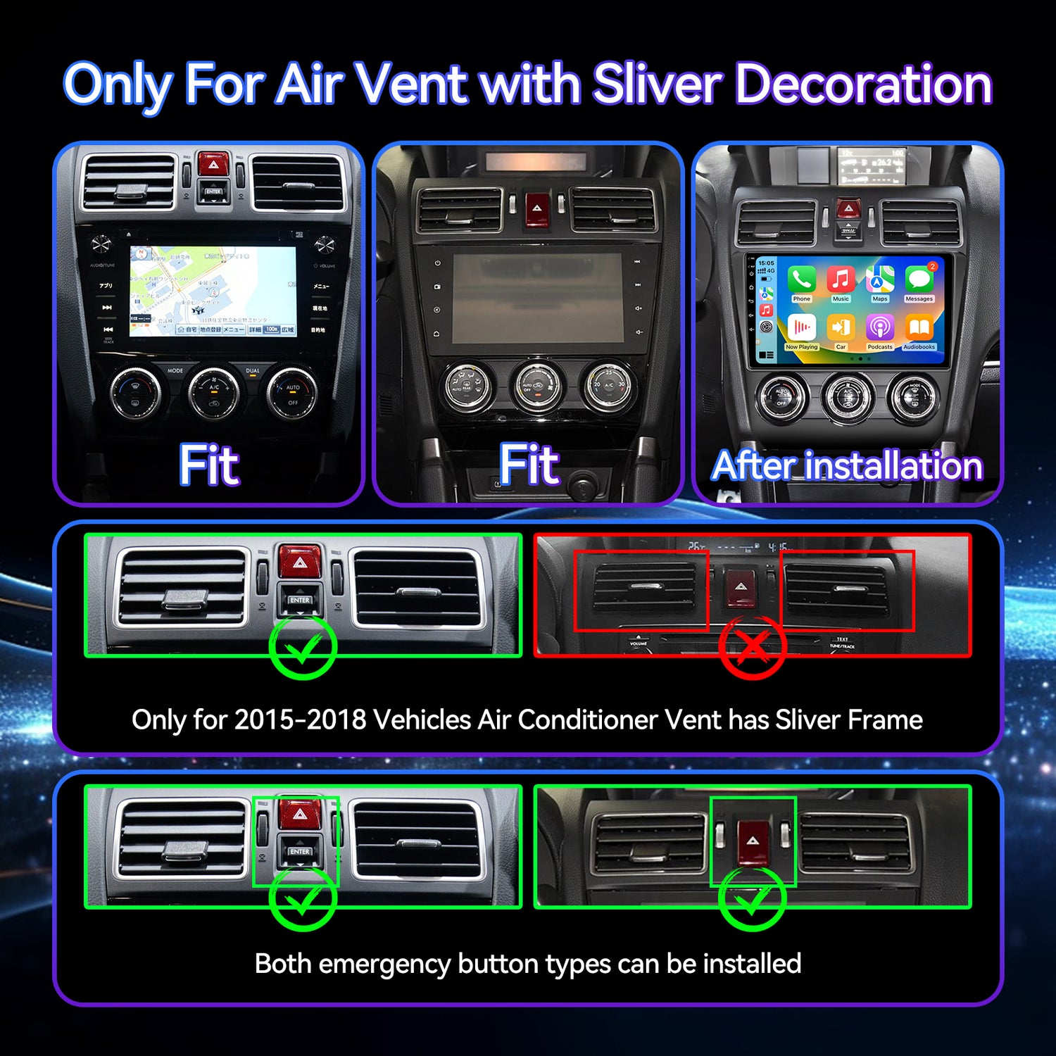 ZHNN Android 13 Car Radio Compatible with Subaru Forester WRX Impreza STi 2016-2018, 9" 2+64G Touch Screen Car Stereo with Wireless CarPlay Android Auto/WiFi/Bluetooth/GPS/Backup Camera